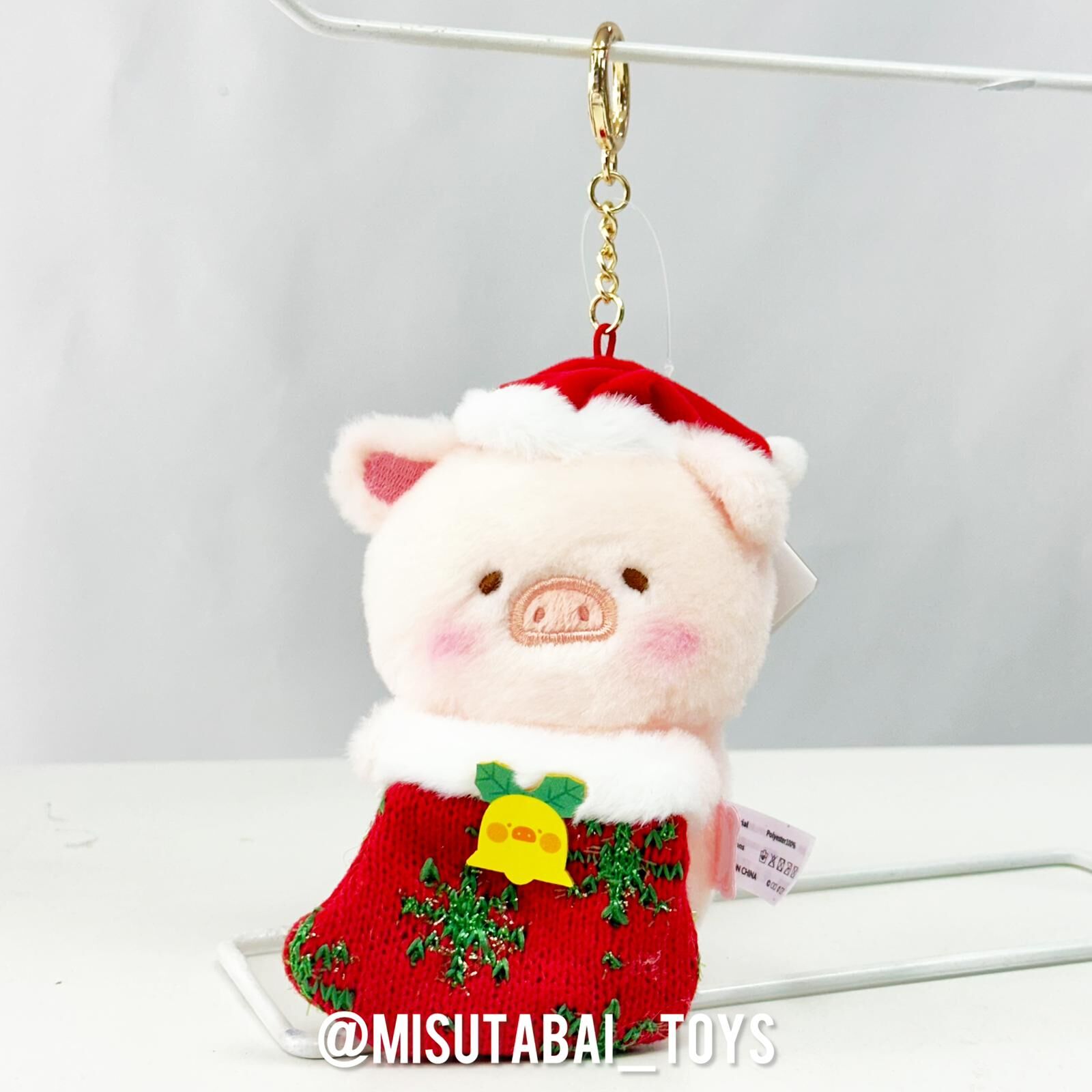 LuLu the Piggy X'Mas -  Christmas Sock Lu Plush Keychain