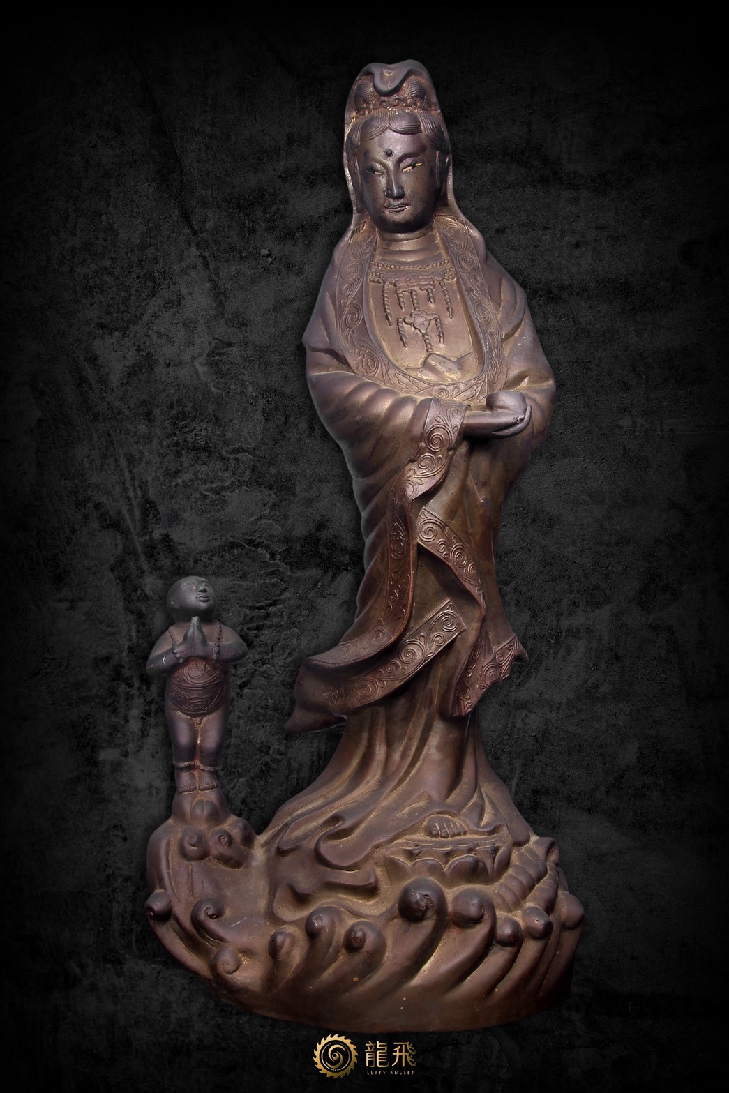 昭魅觀音帶童子供奉尊—龍普多瓦巴盧清批佛歷2523年