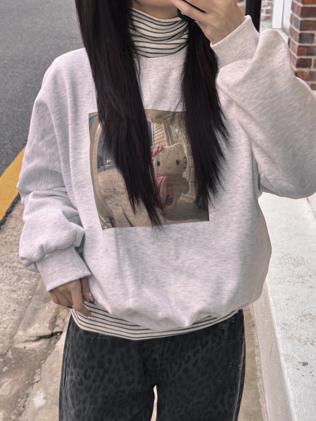 <25DEC韓國女裝> DC08 冬季KT圓領內刷毛衛衣 兩色