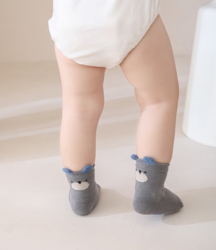 立體小耳防滑襪組