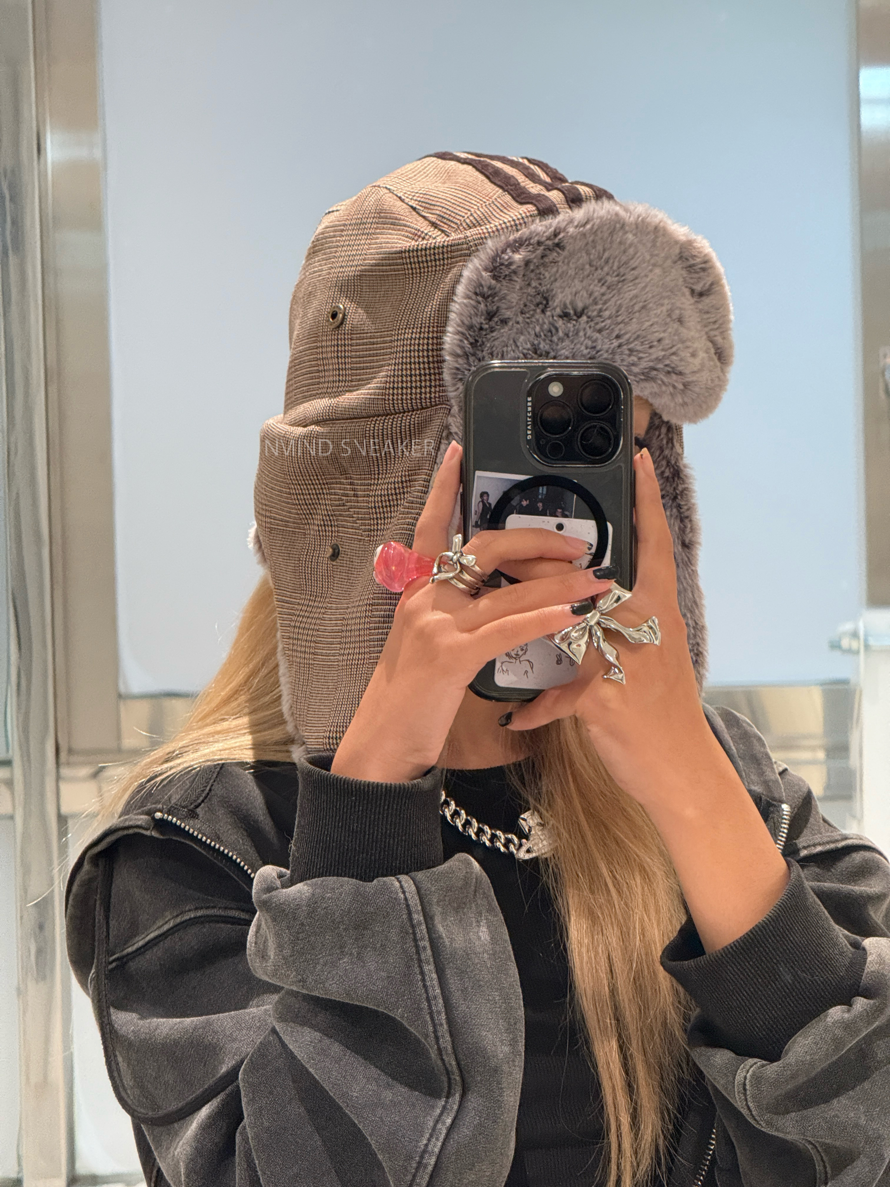 ADIDAS ORIGINALS 毛毛飛行帽 兩色