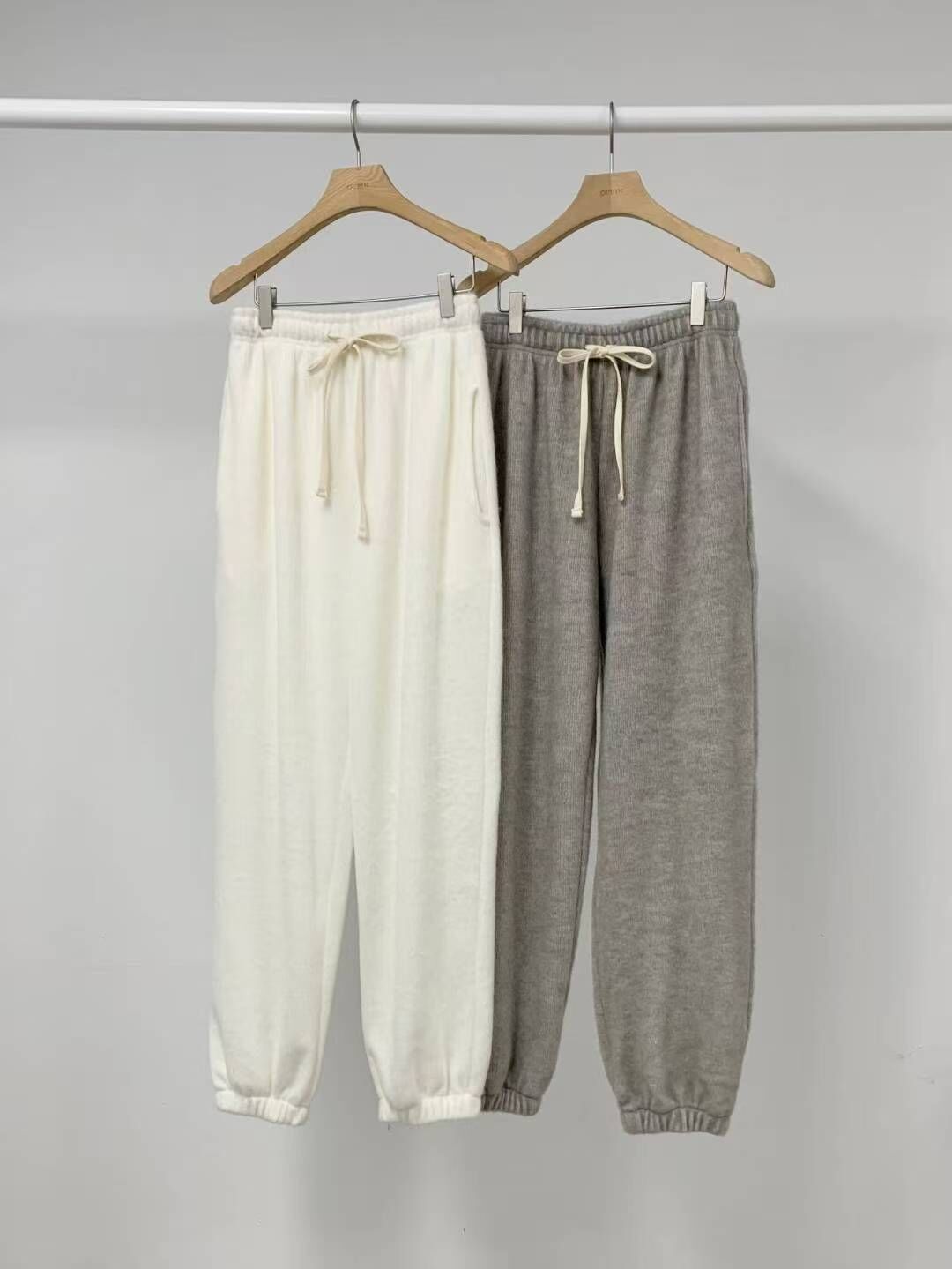 OU5308 混織束腳休閒褲