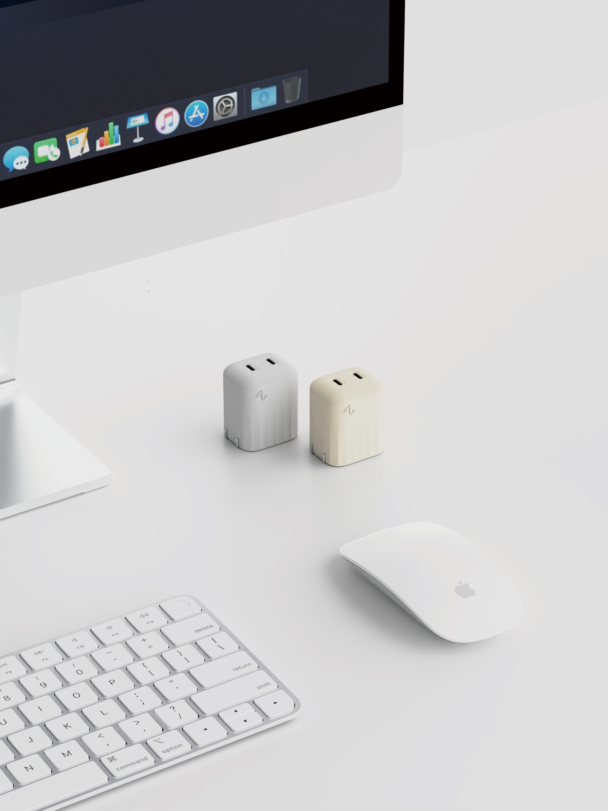 （ 會員獨享組合 ）Allite Mini Go 45W 2C 氮化鎵雙孔快充頭 + 液態矽膠快充線