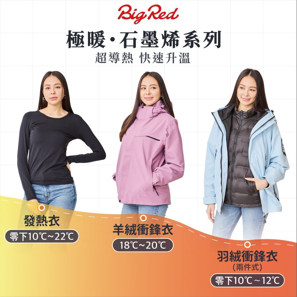 BigRed 石墨烯保暖 發熱衣 衝鋒衣