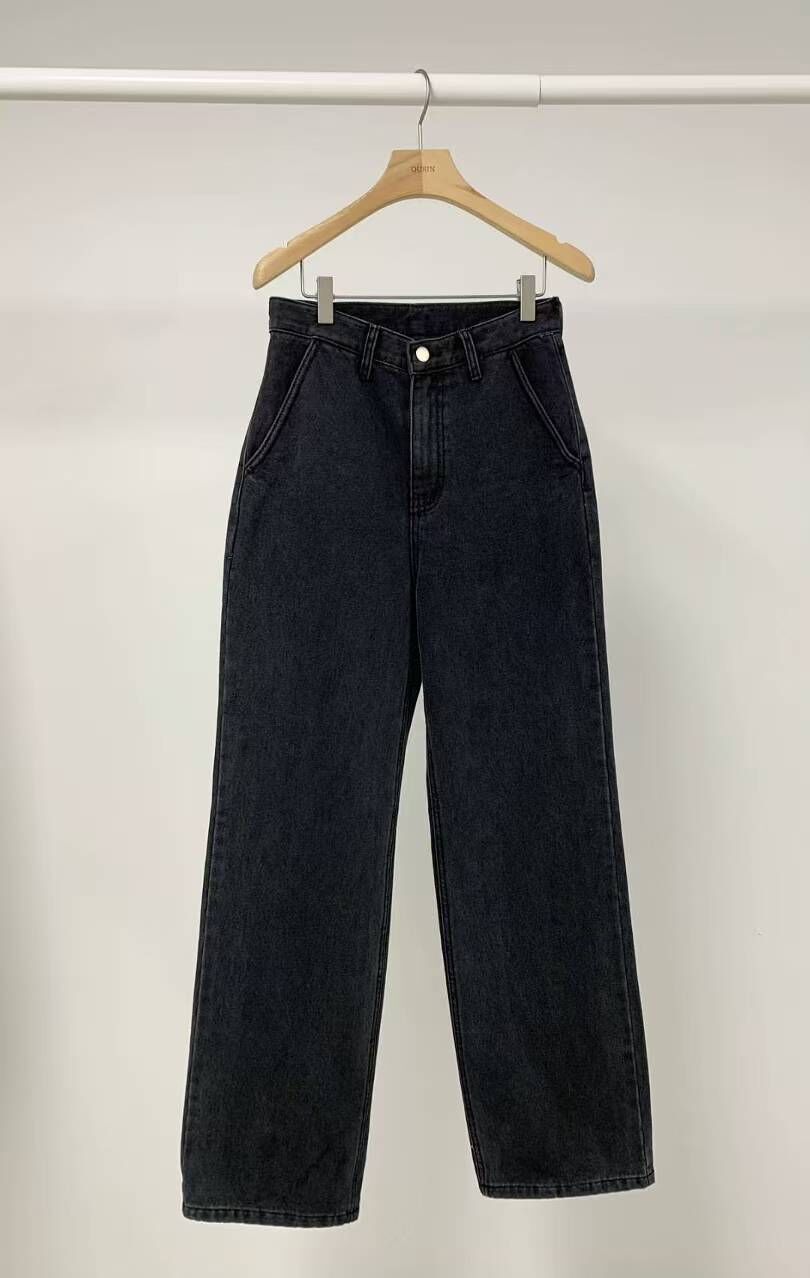 OU5314 洗水直筒牛仔褲