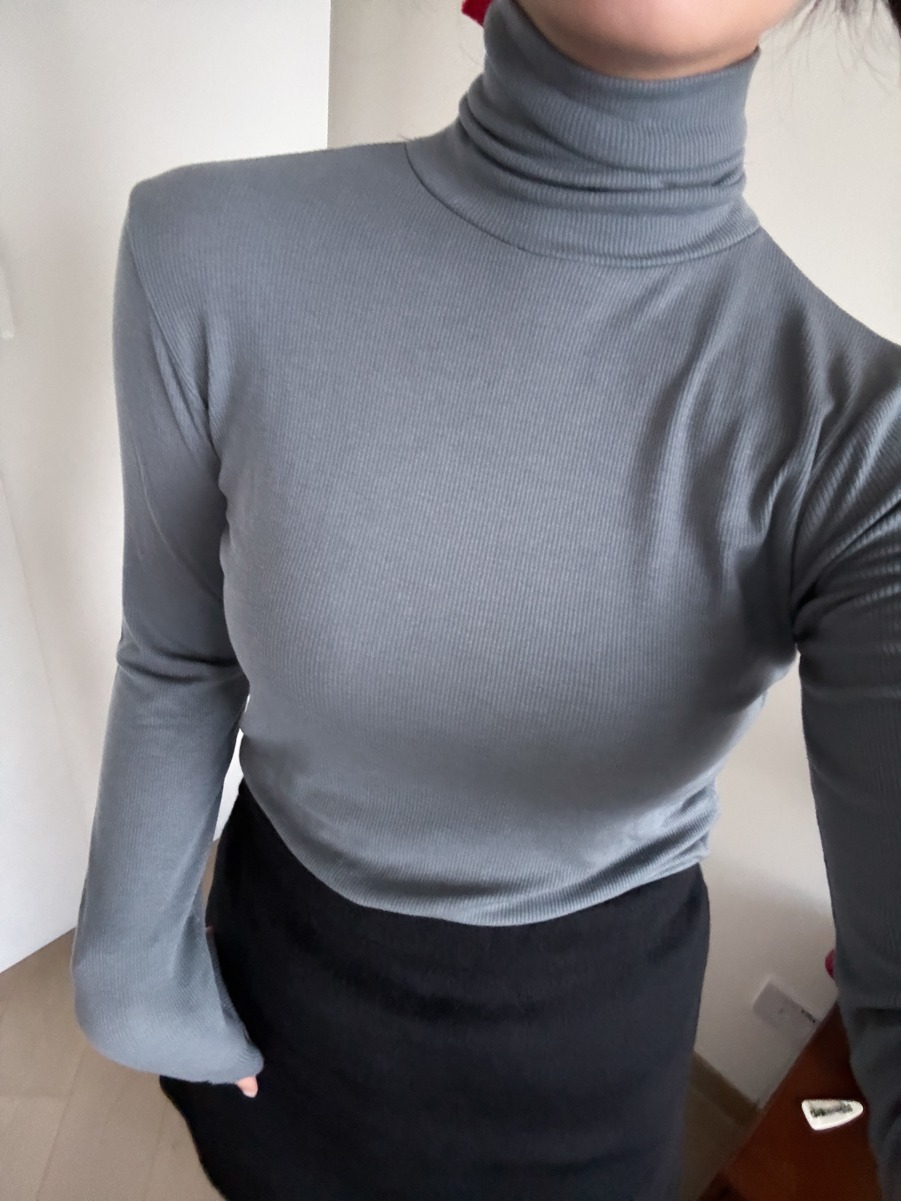 Comeback款//超親膚墜感高領Tee