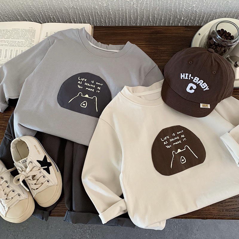 卡通貼布休閒T恤