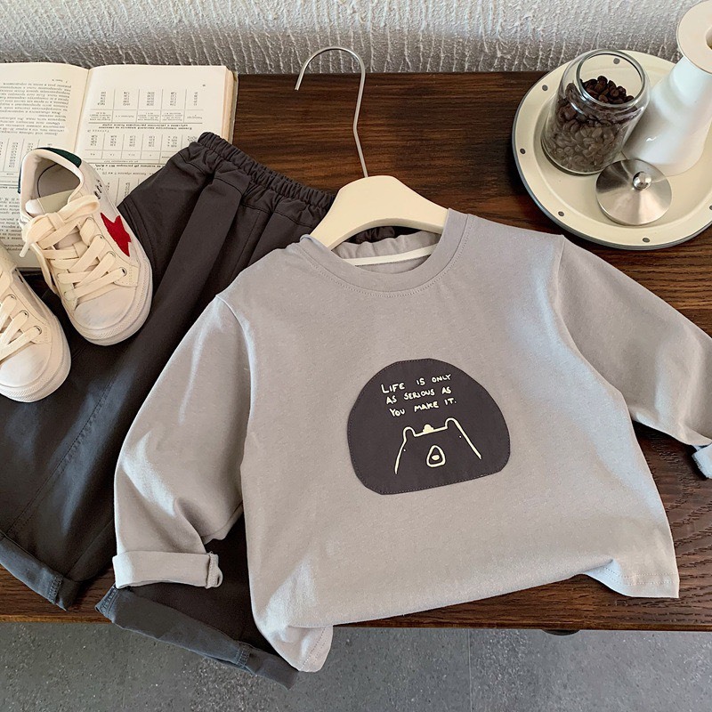 卡通貼布休閒T恤