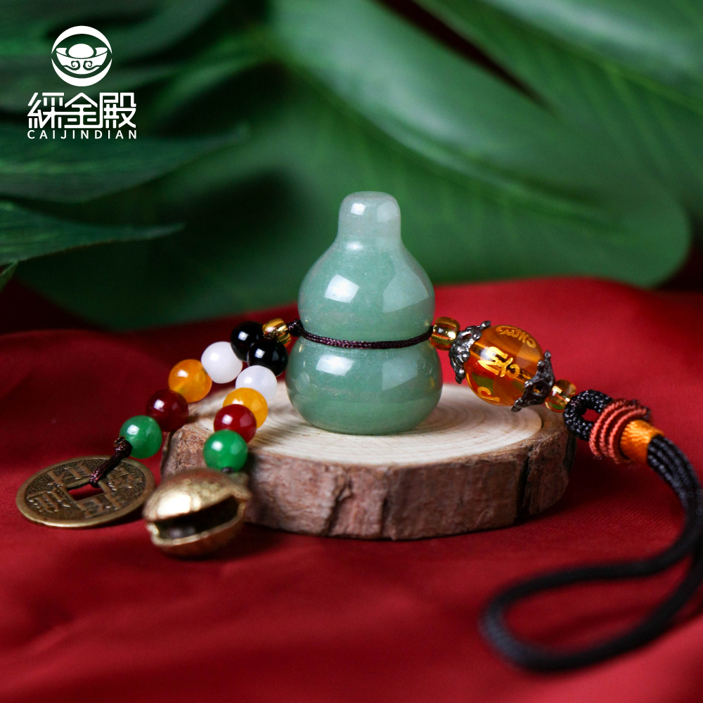 招財納福玉葫蘆吊飾-吉祥翠綠｜事業運｜健康平安｜《含過爐》【綵金殿】
