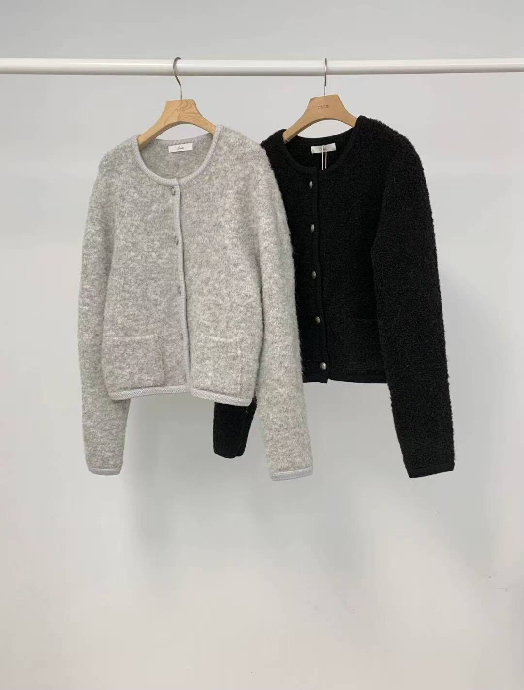 OU5331 小圓領搖粒絨鈕扣外套