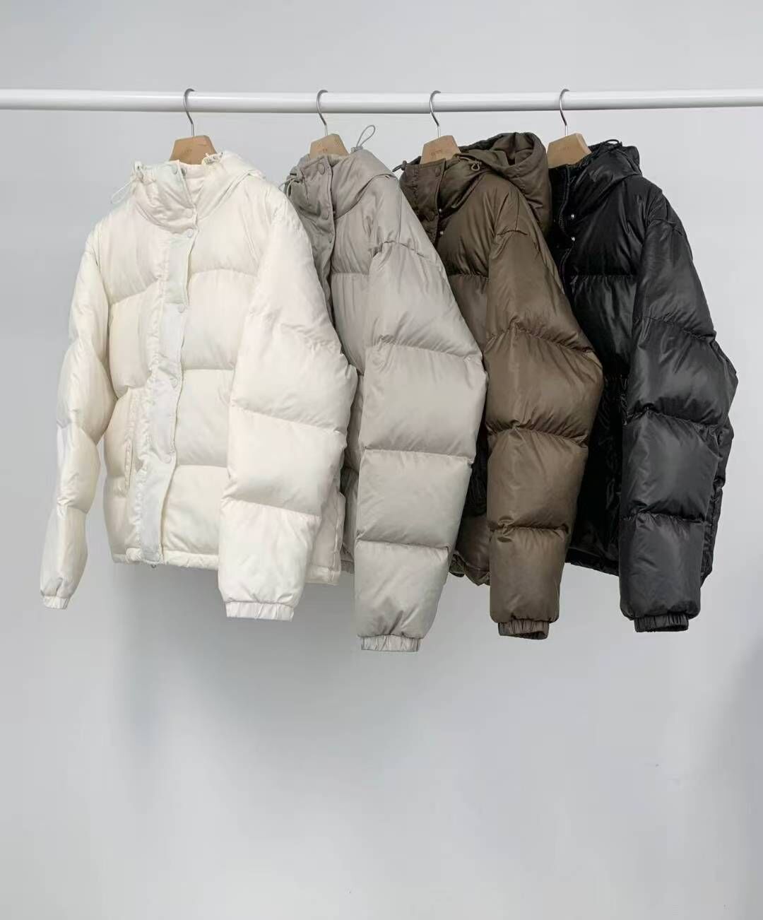 OU5333 束繩連帽鴨絨外套