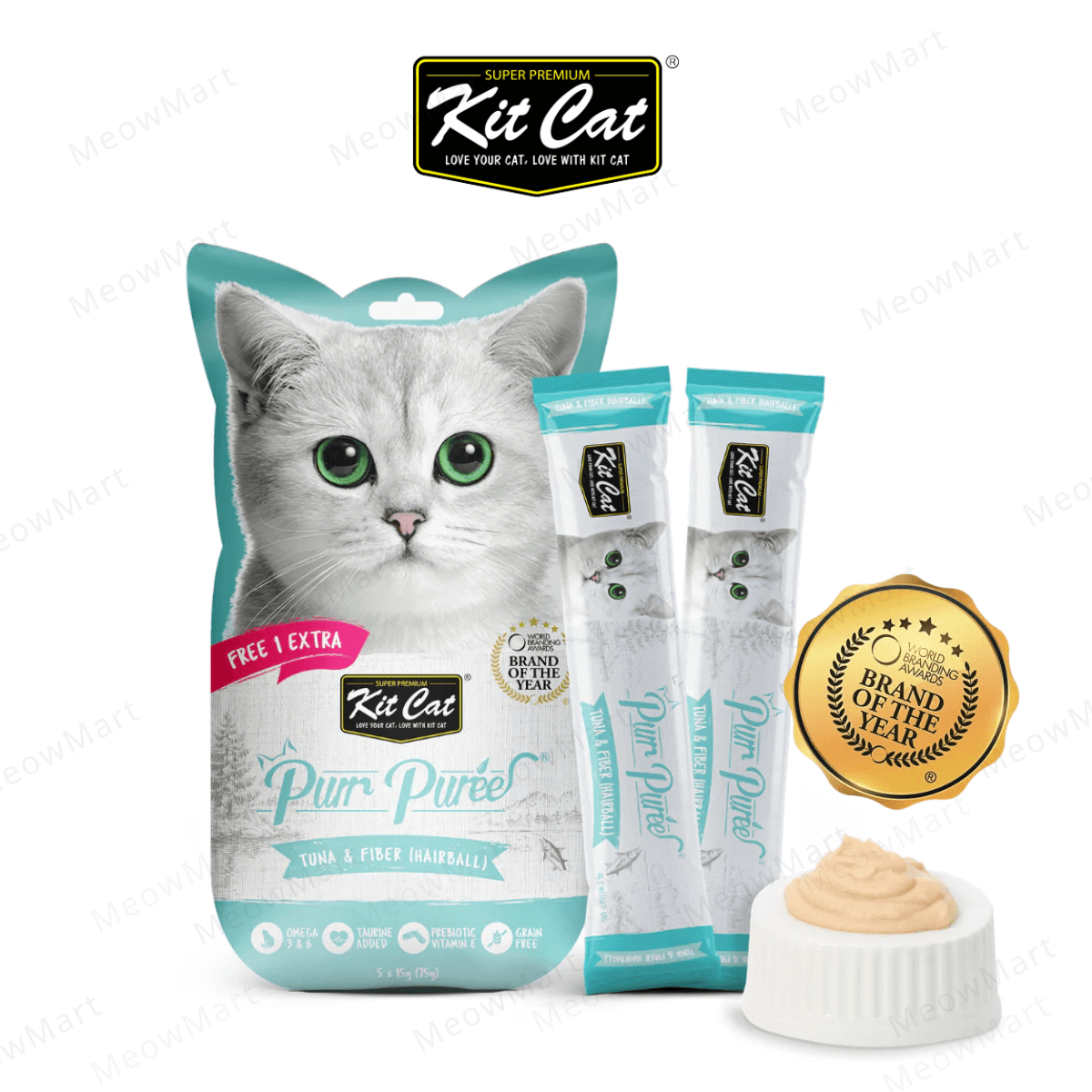 Kit Cat 養生肉醬 (吞拿魚+纖維) *去毛球* 15g x 5