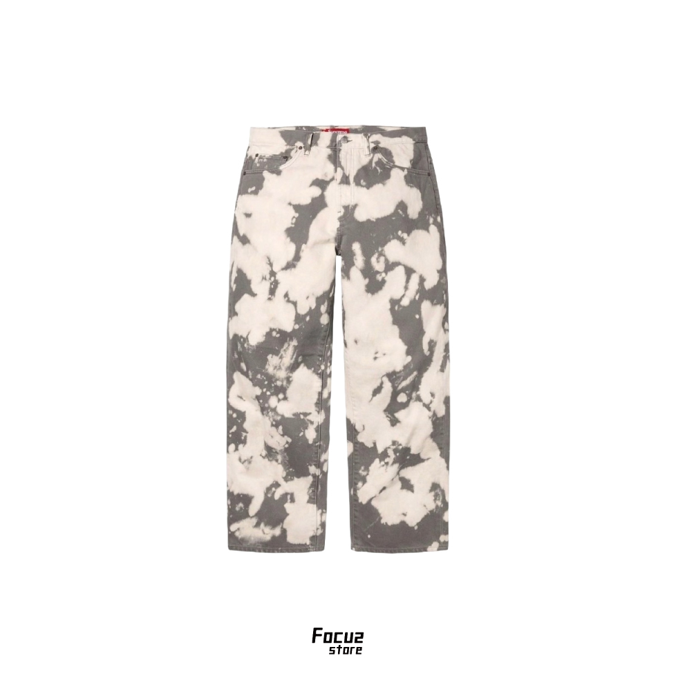 【Focus Store】現貨秒發 Supreme SS25 Week1 Bleached Baggy Jeans 米白灰 牛仔褲