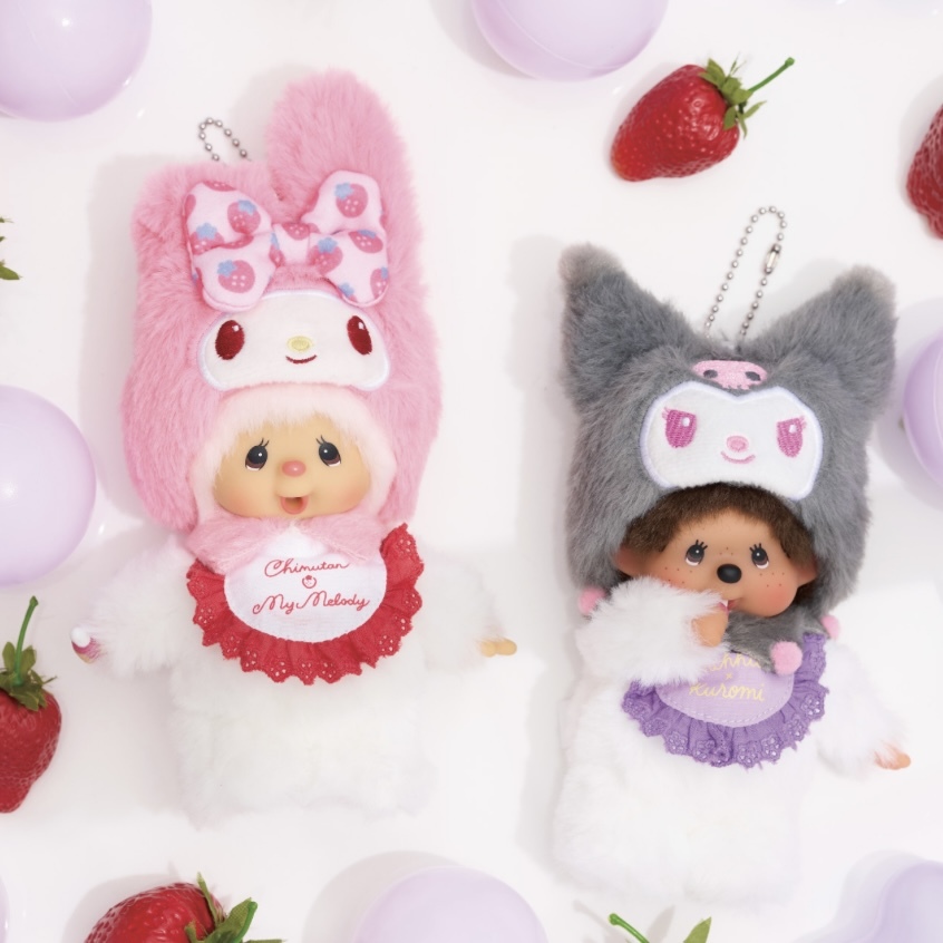MONCHHICHI 蒙奇奇 X 三麗鷗 聯名款 紀念款 絨毛吊飾 美樂蒂 酷洛米
