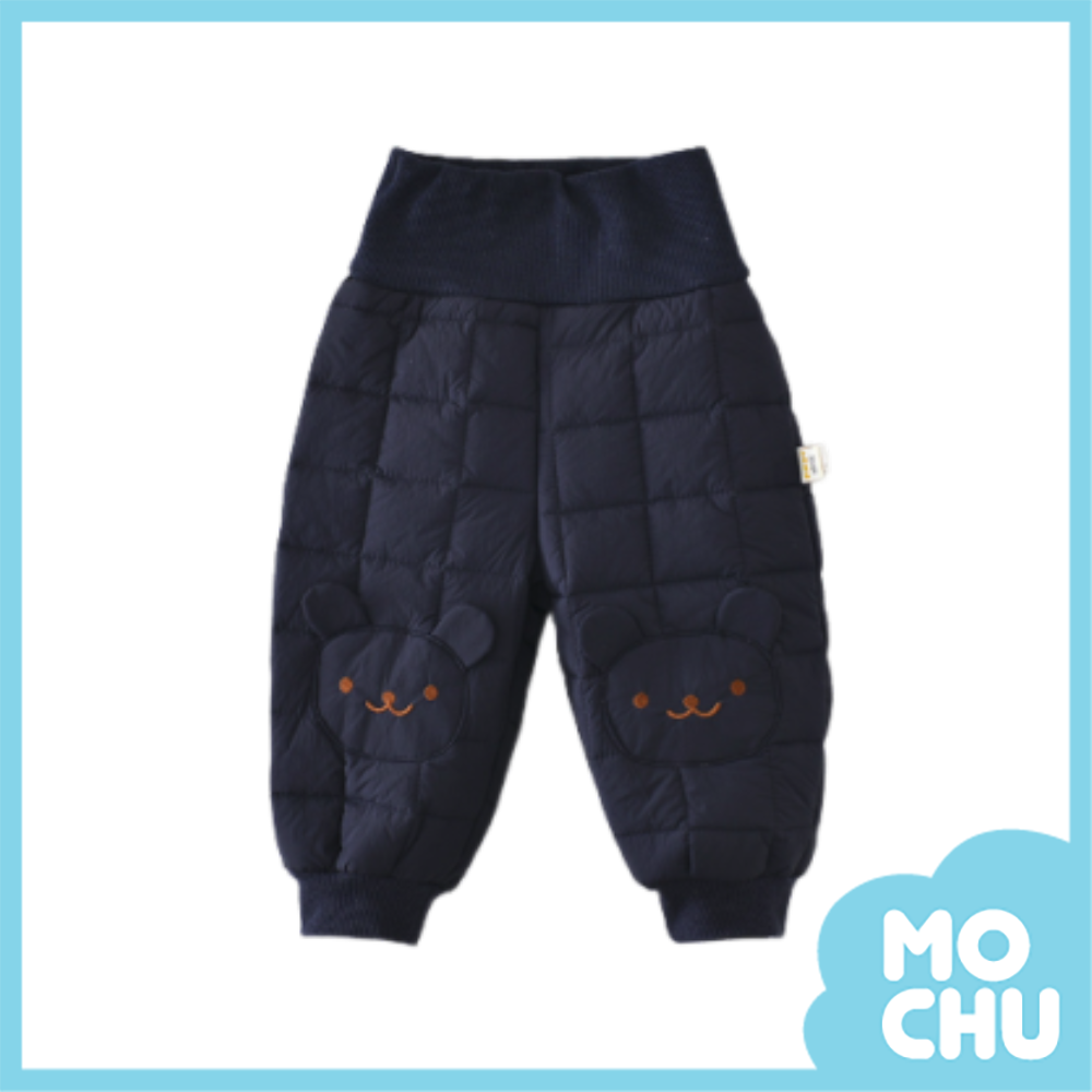 小熊頭絎縫保暖長褲(二色)