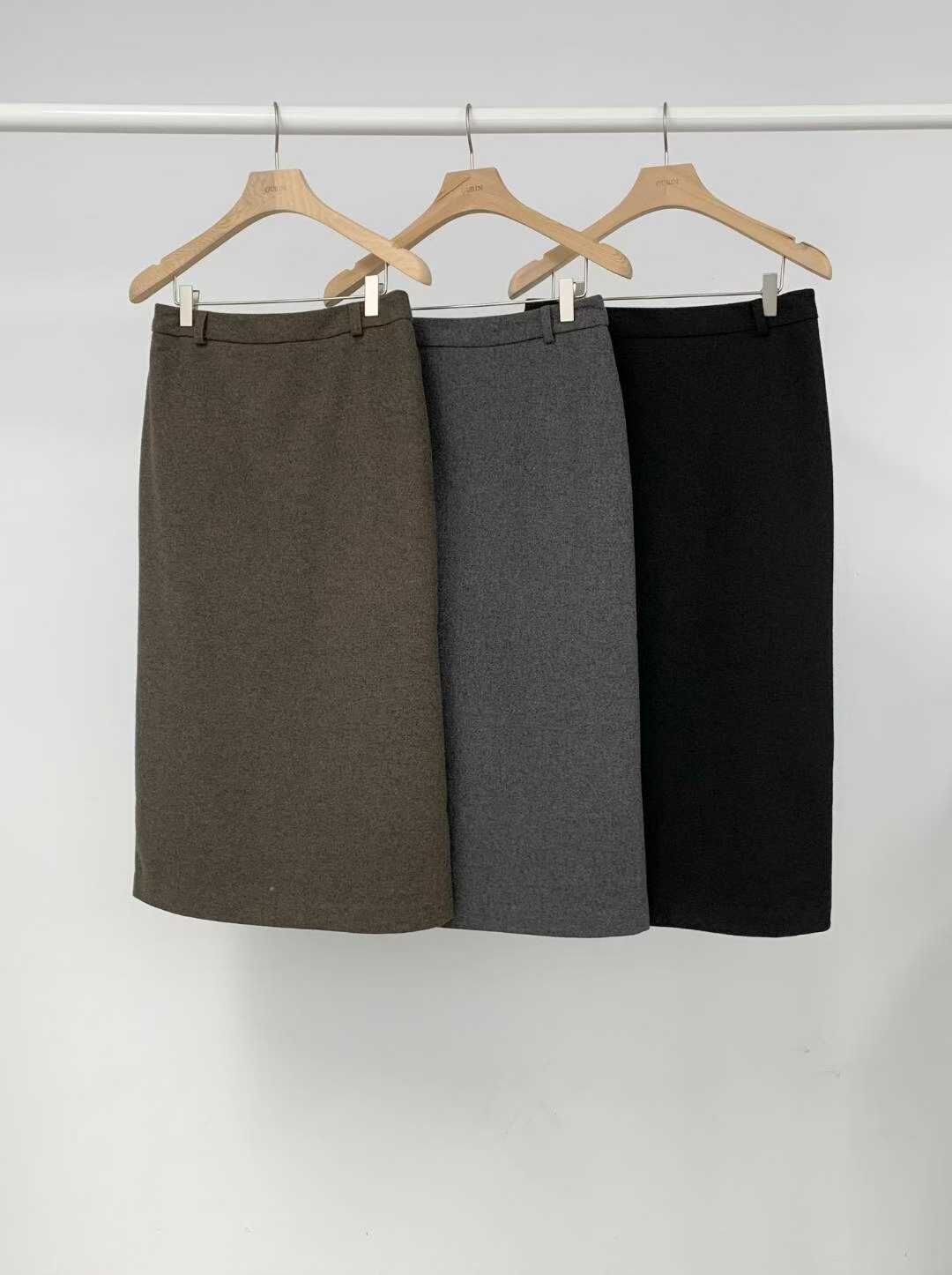 OU5346 腰帶位直筒裙