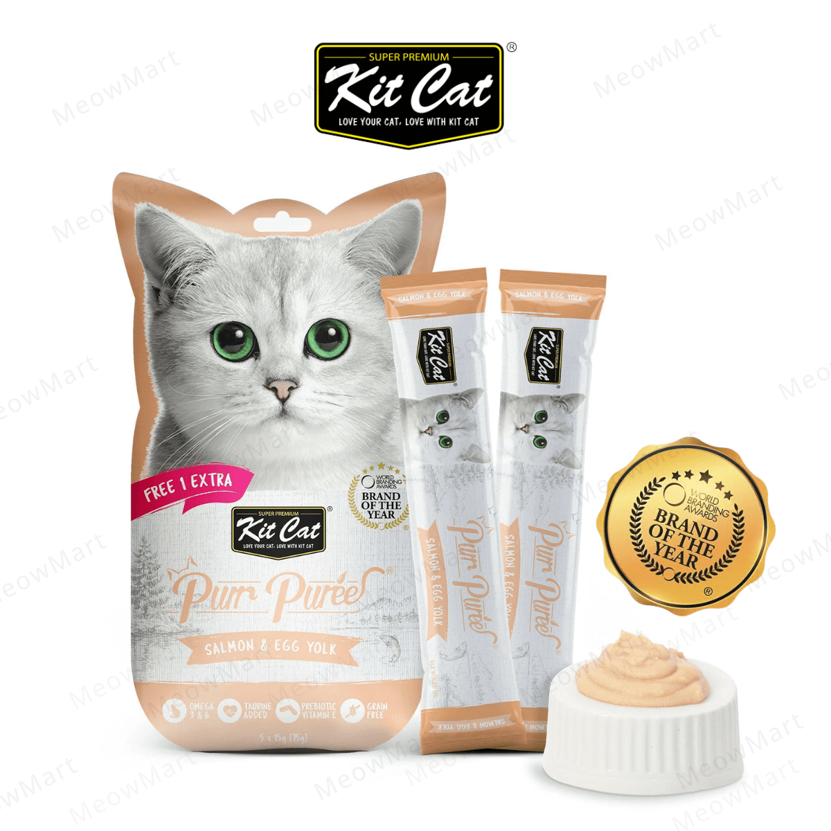 Kit Cat 養生肉醬 (三文魚+蛋黃) 15g x 5