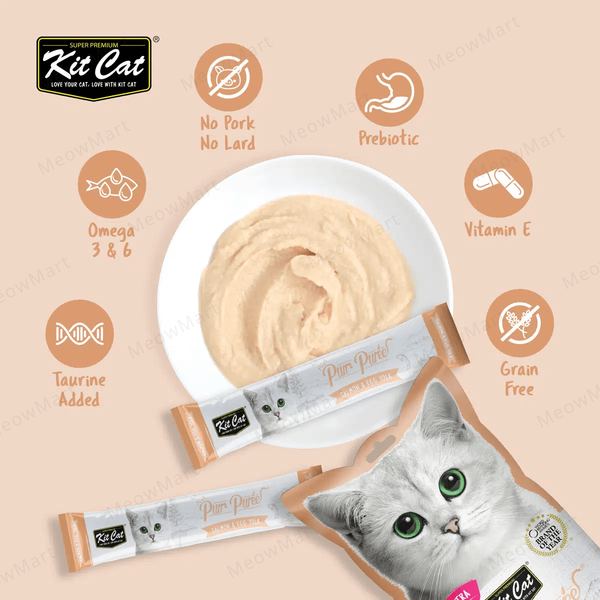 Kit Cat 養生肉醬 (三文魚+蛋黃) 15g x 5