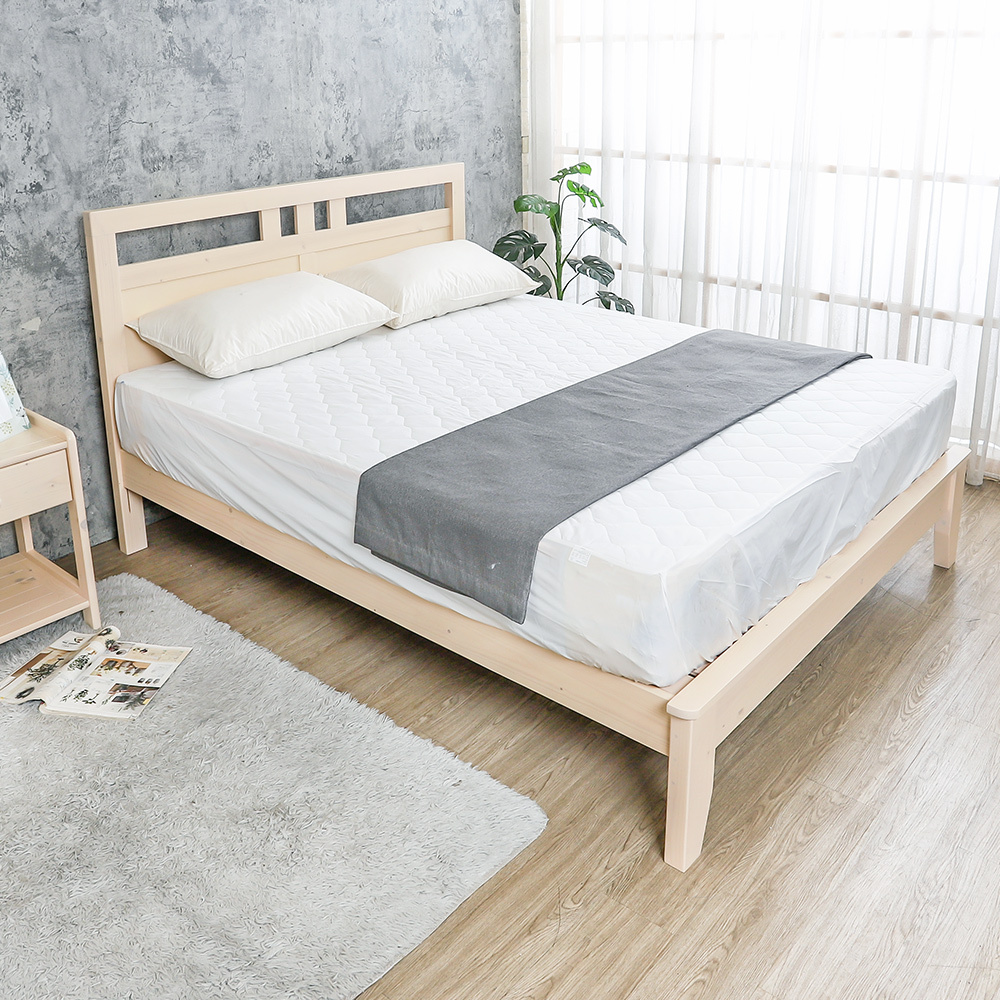 雀莉5尺實木雙人床架