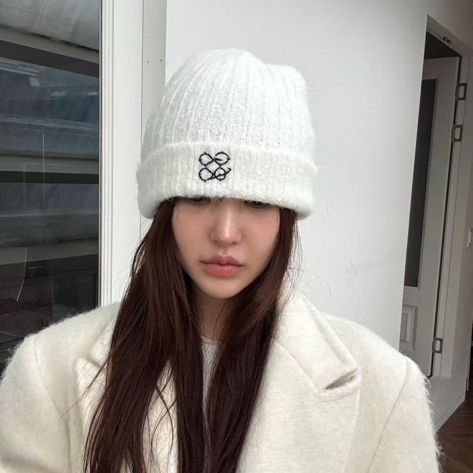 草寫logo刺繡羊毛針織毛帽 / 4色