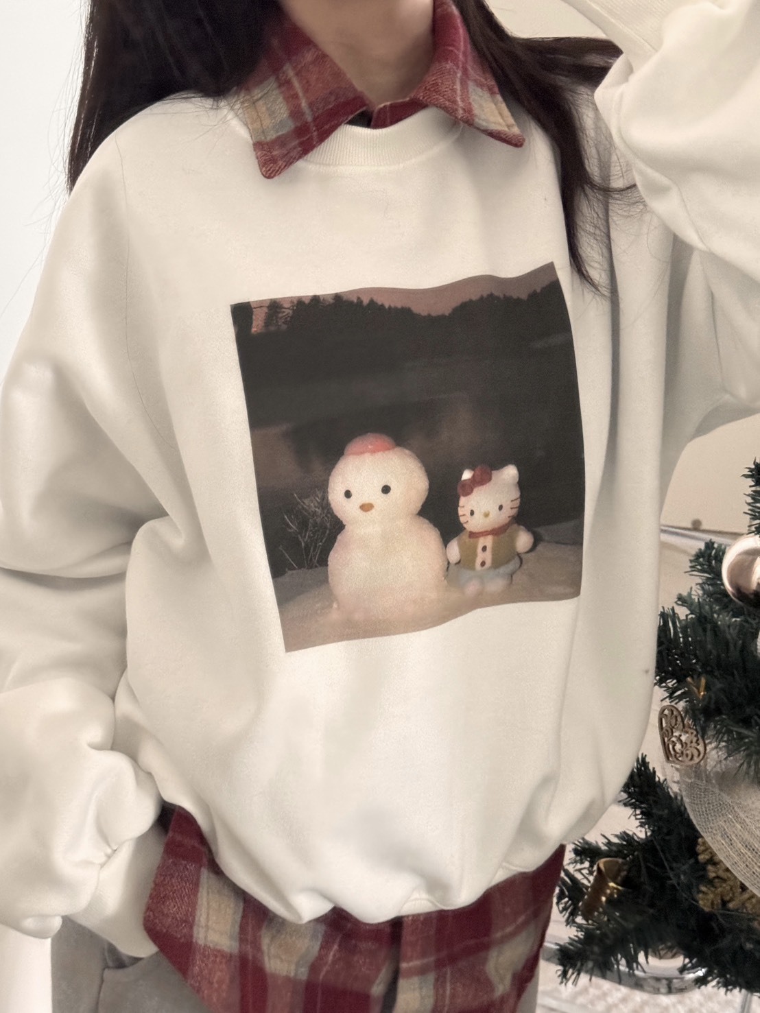 <25DEC韓國女裝> DC08 冬季KT圓領內刷毛衛衣 兩色