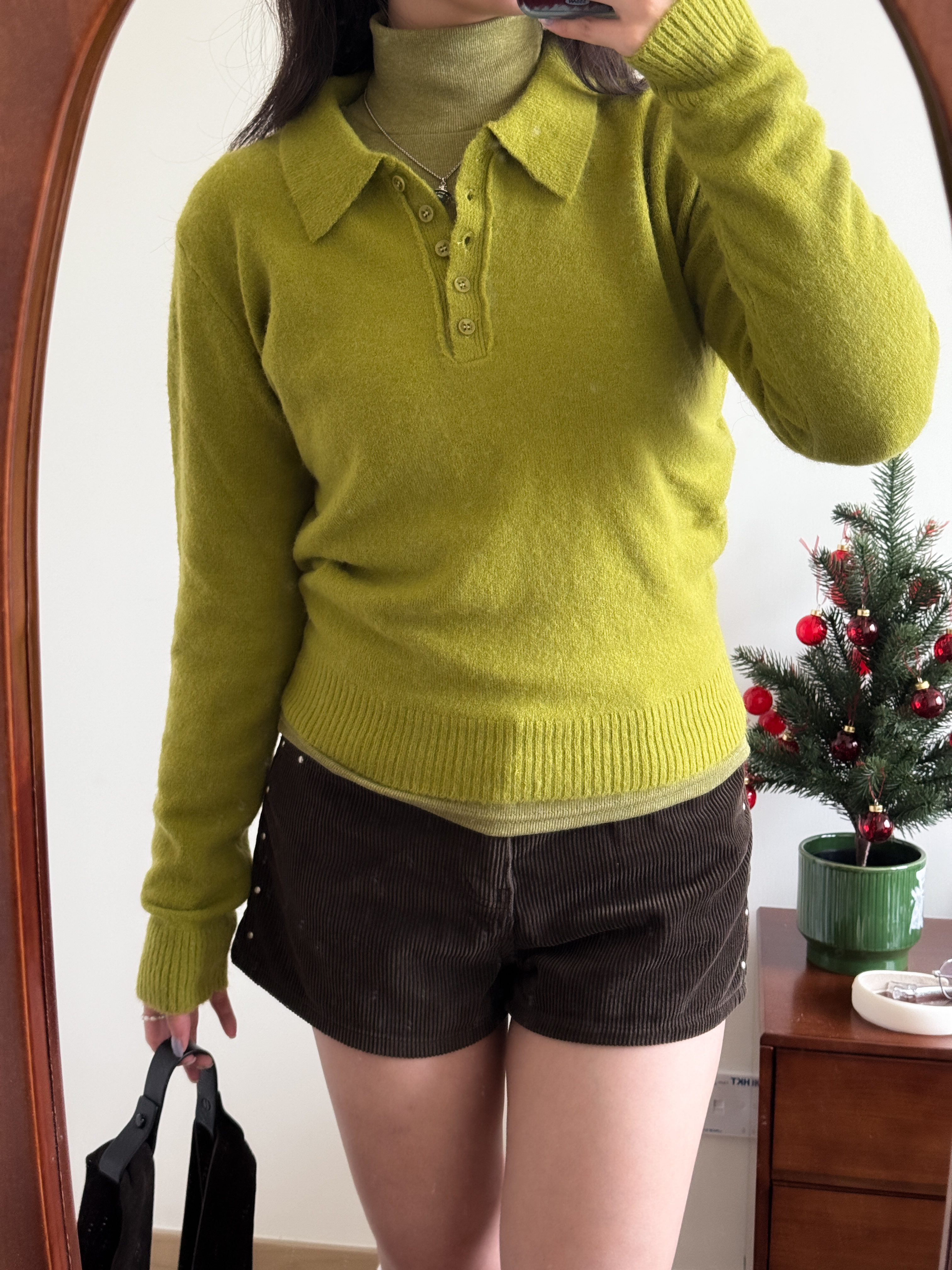 復古反領羊毛冷衫