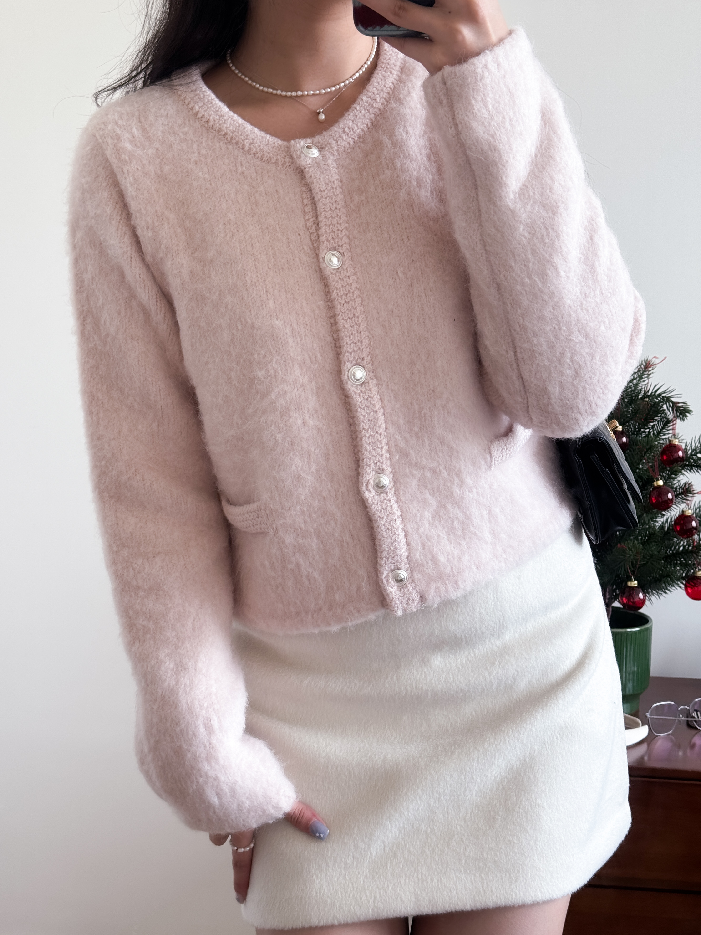 韓國氣質姐姐的毛毛外套