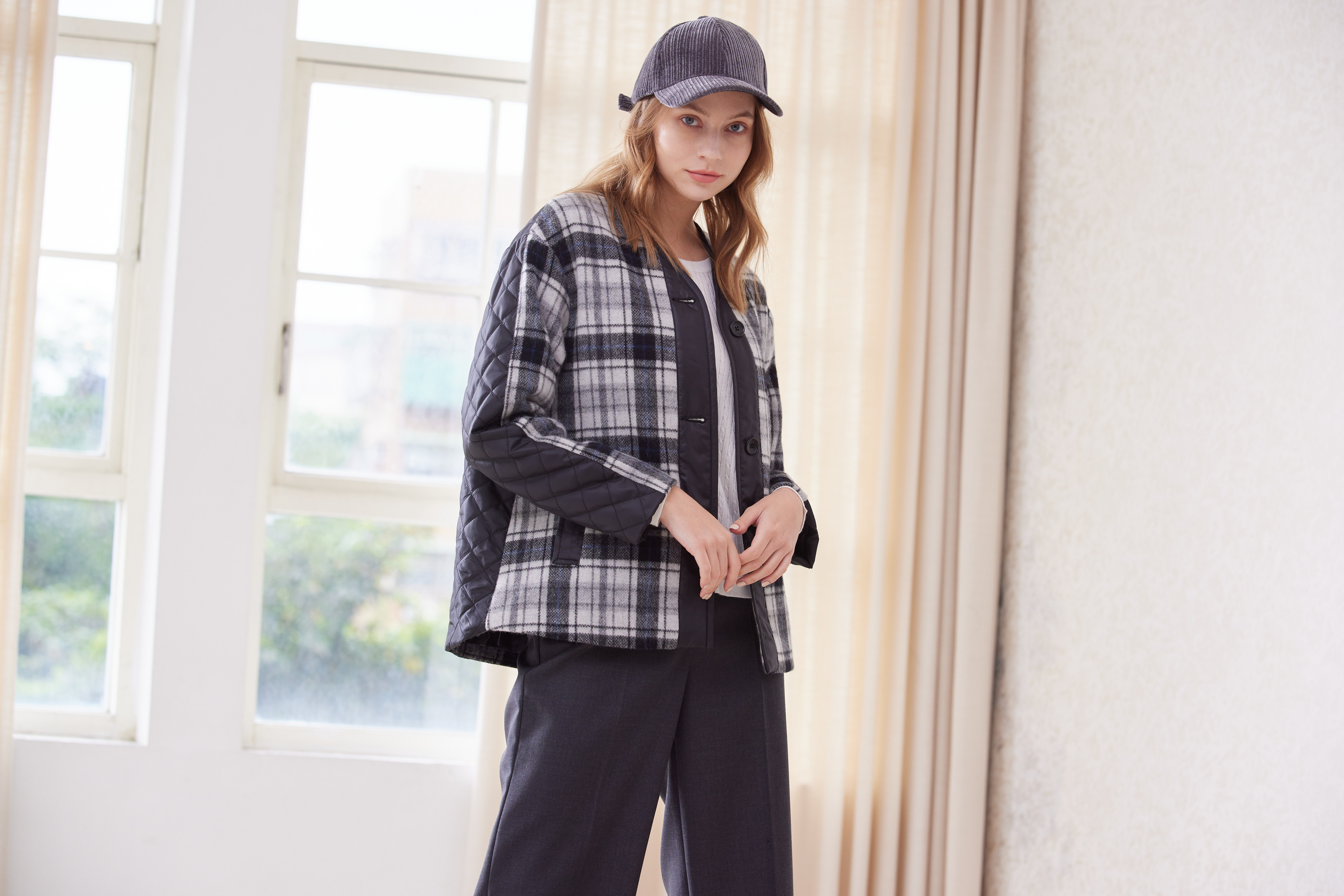 都會細燈芯編織棒球帽