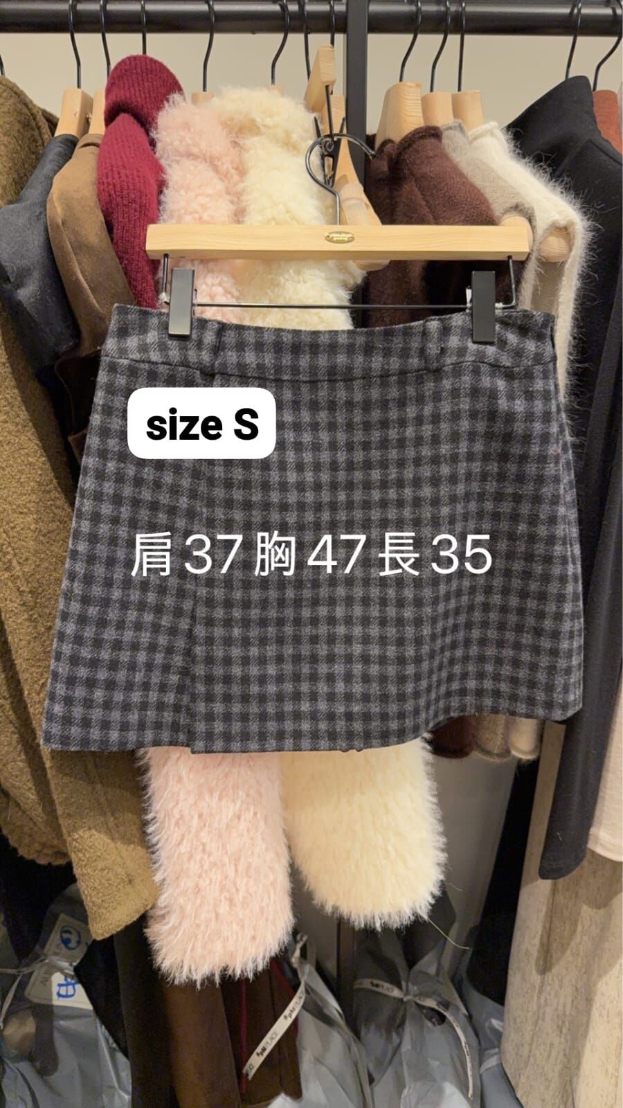 AU5303 冬日格紋短裙