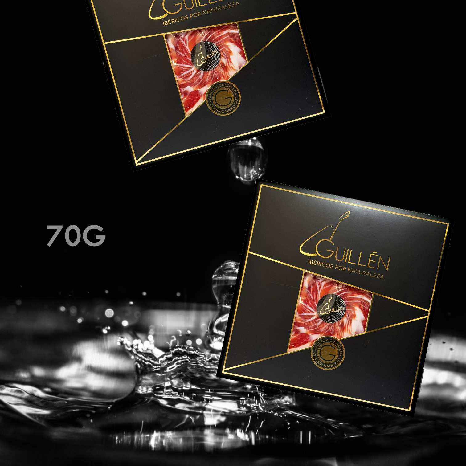 Ibéricos Guillén 橡果飼養75% 西班牙伊比利亞黑毛豬火腿 (手切) (熟成時間:48個月) 70G