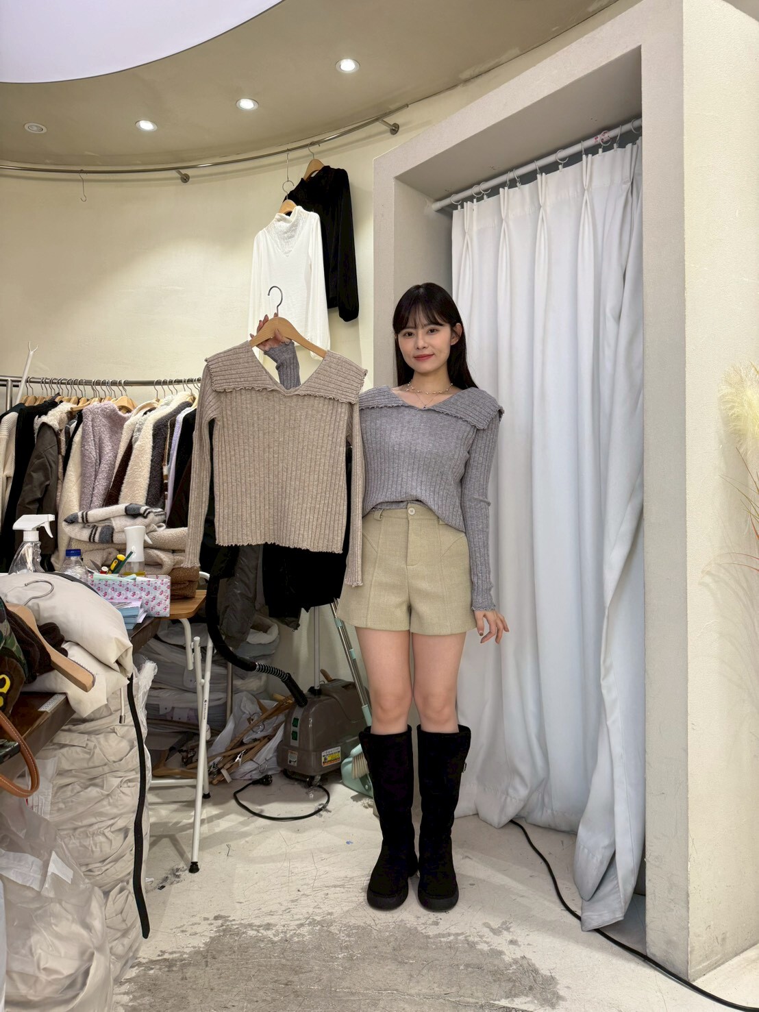 SU5353 荷葉邊水手領上衣