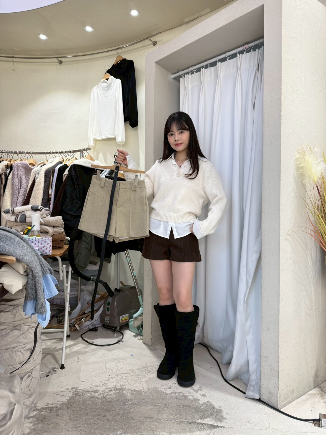 SU5316 厚西裝短褲(SML)