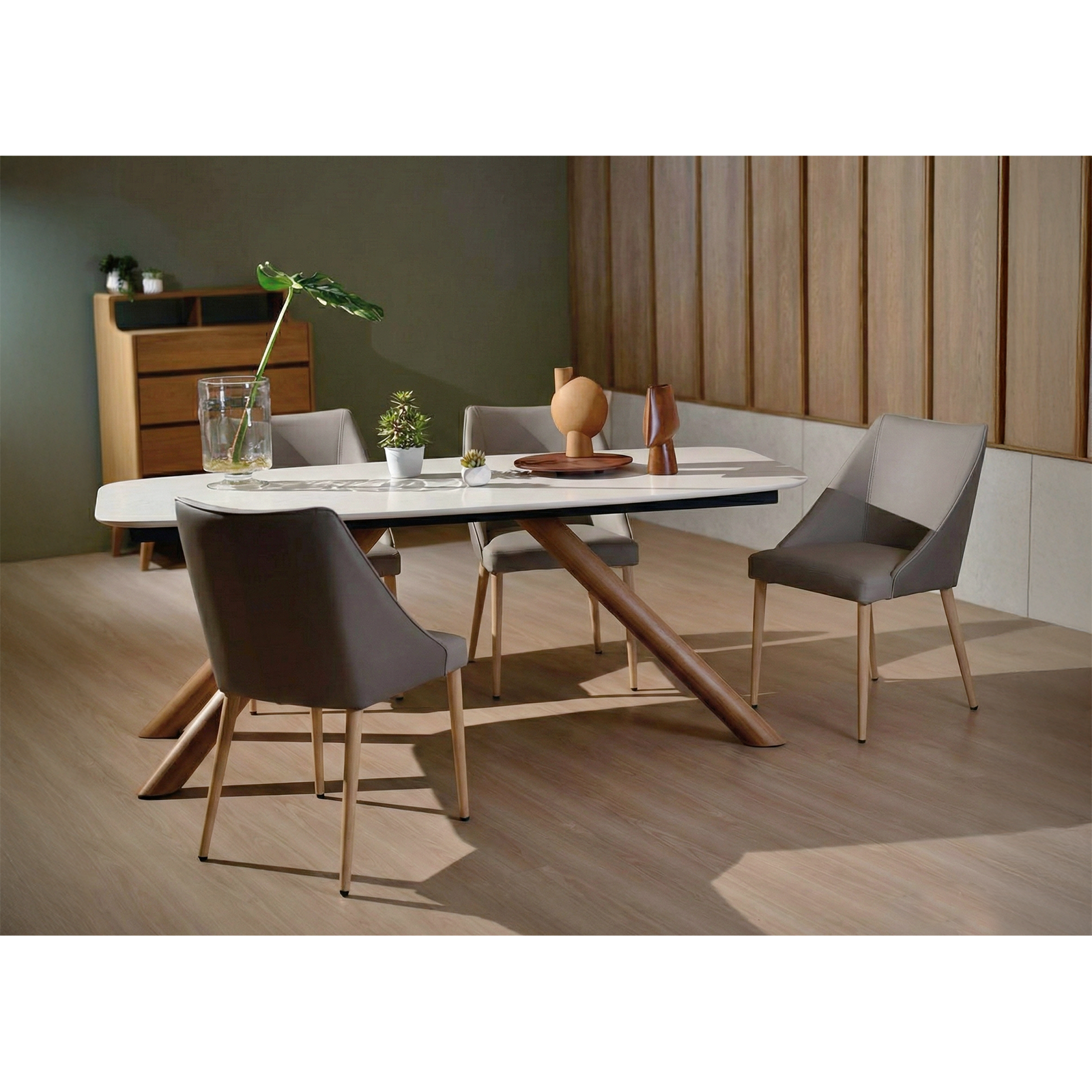 Branca 大理石紋石英石餐桌200 cm〔DS251C-01〕