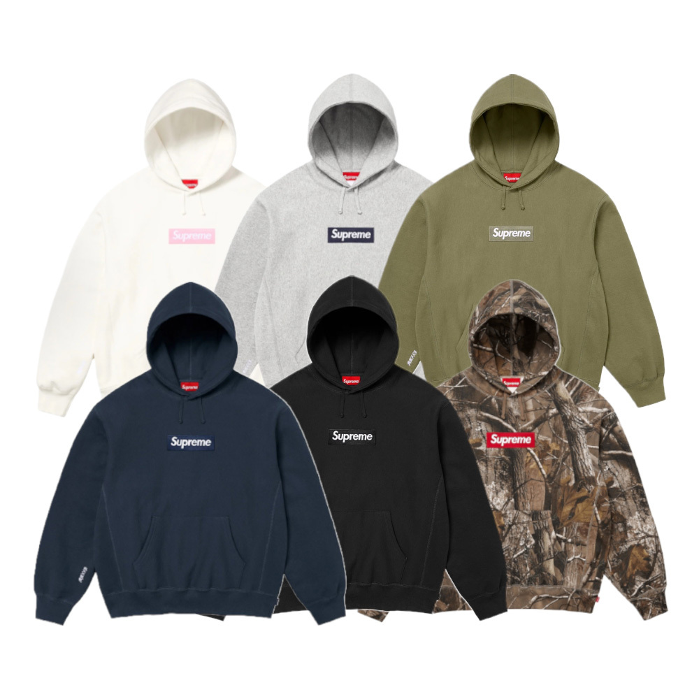 Supreme Box Logo Hooded Sweatshirt 帽T 落葉/海軍藍/灰/橄欖綠/黑/白 FW25SW14