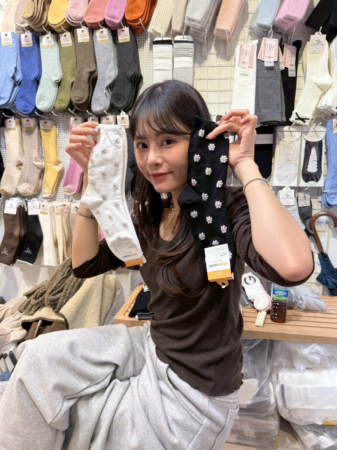 CT5348 溫柔小雛菊造型長襪 (任選5對$75/ 任選10對 $138)