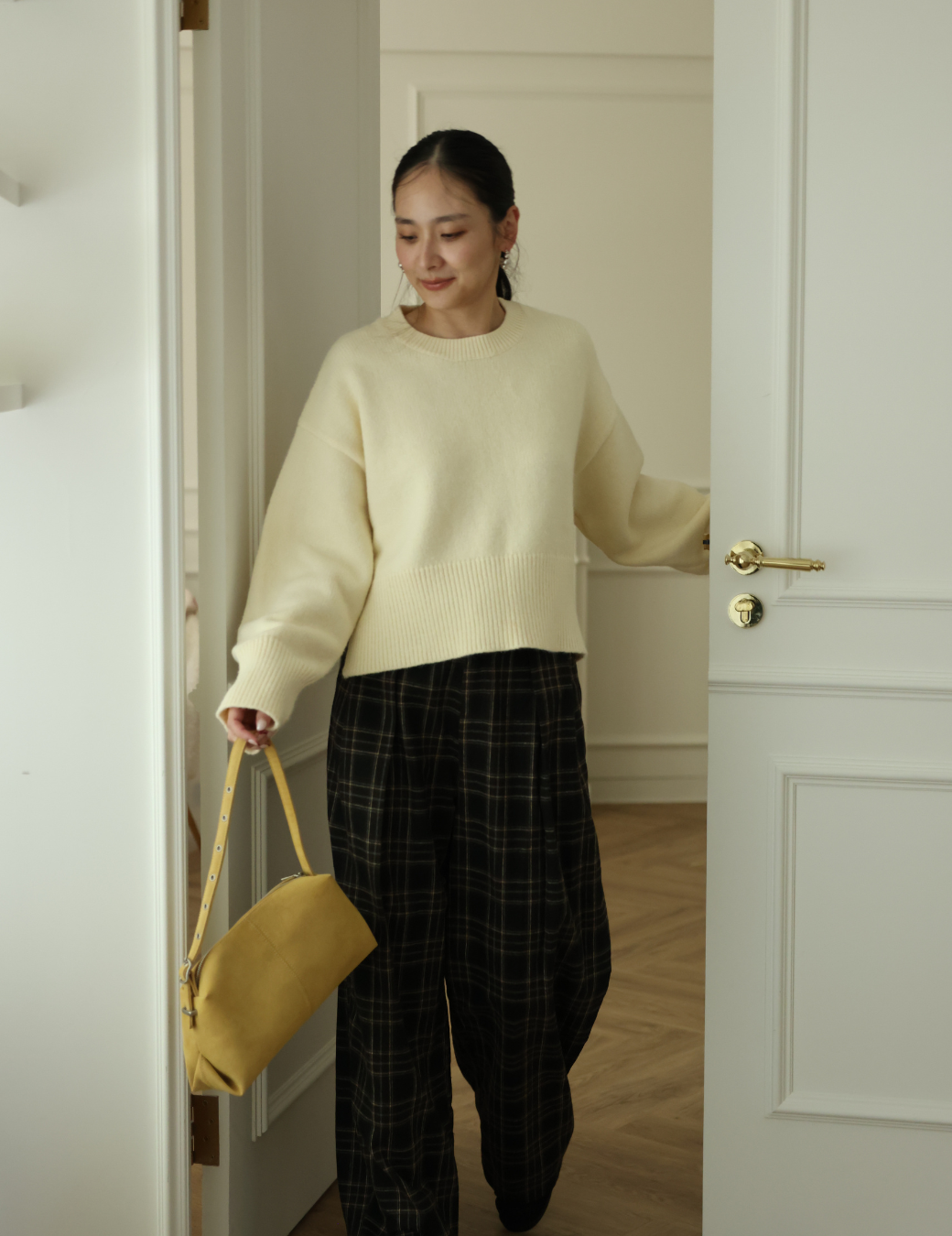 寬羅紋造型簡約毛衣