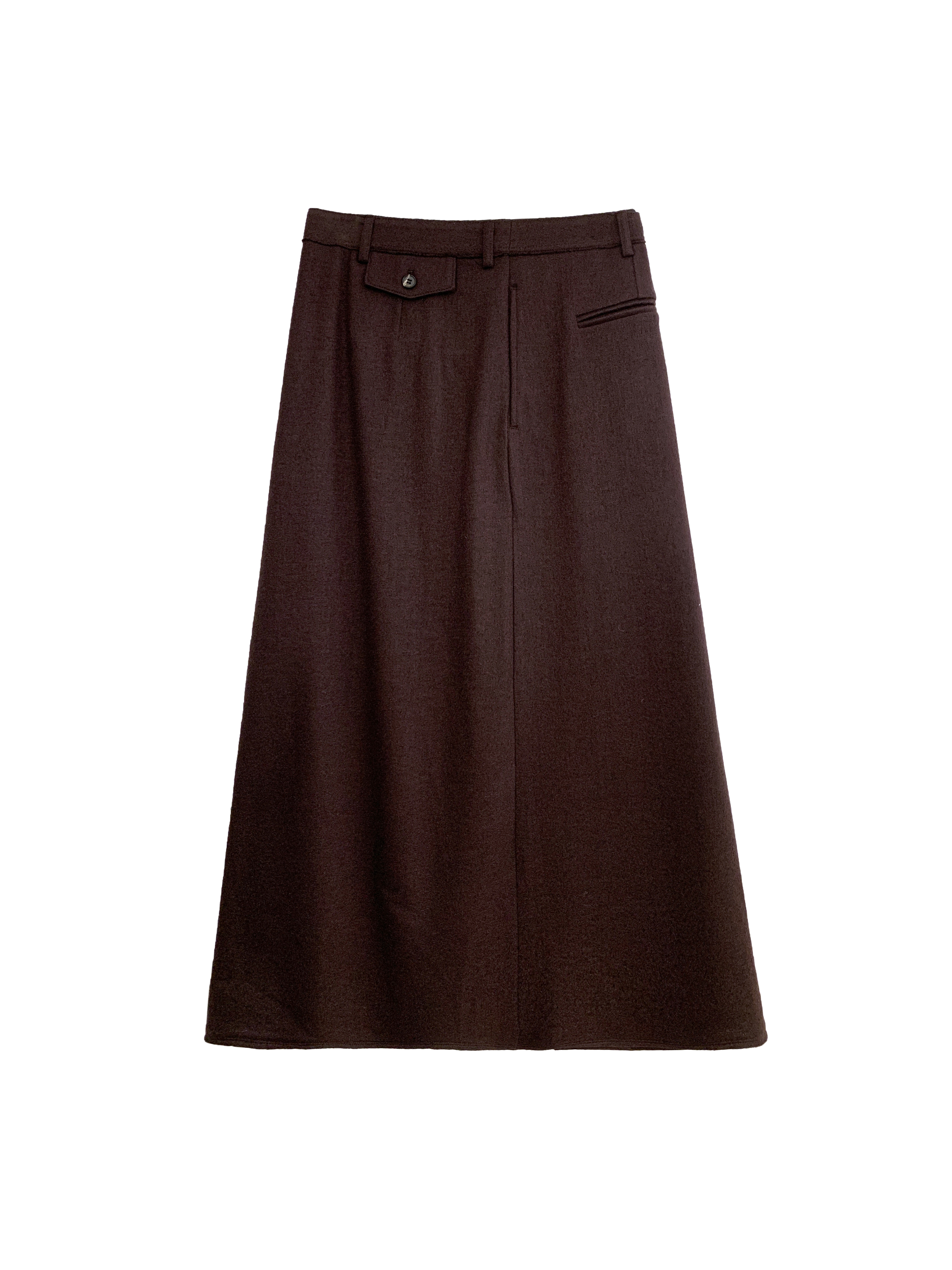 繞脖立領羊毛套裙-單裙