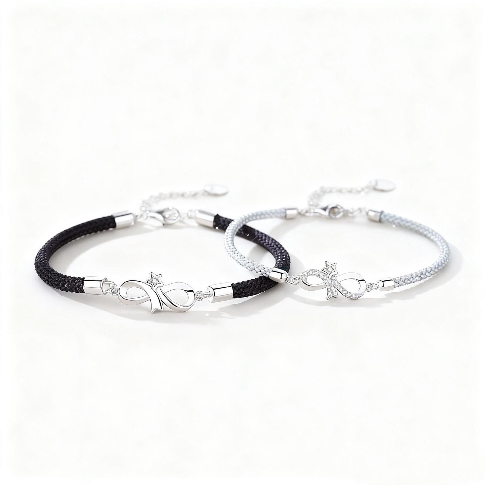 「無界羈絆」情侶手鏈 | S925純銀或鍍銀 | 免費刻字