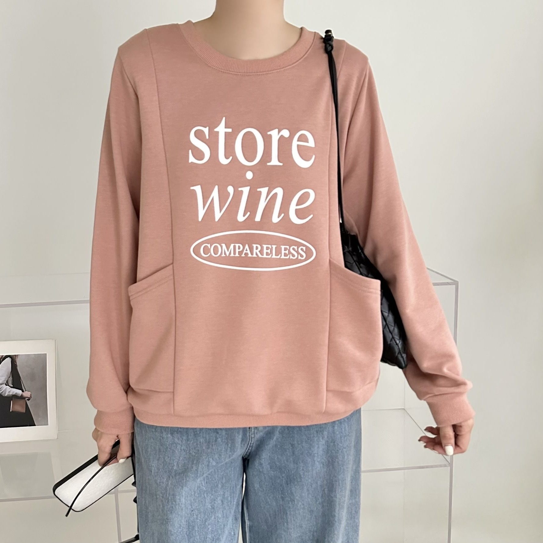 【BONNIE】Store Wine直插袋珠地衛衣  - 5色選擇 (C33-C37)