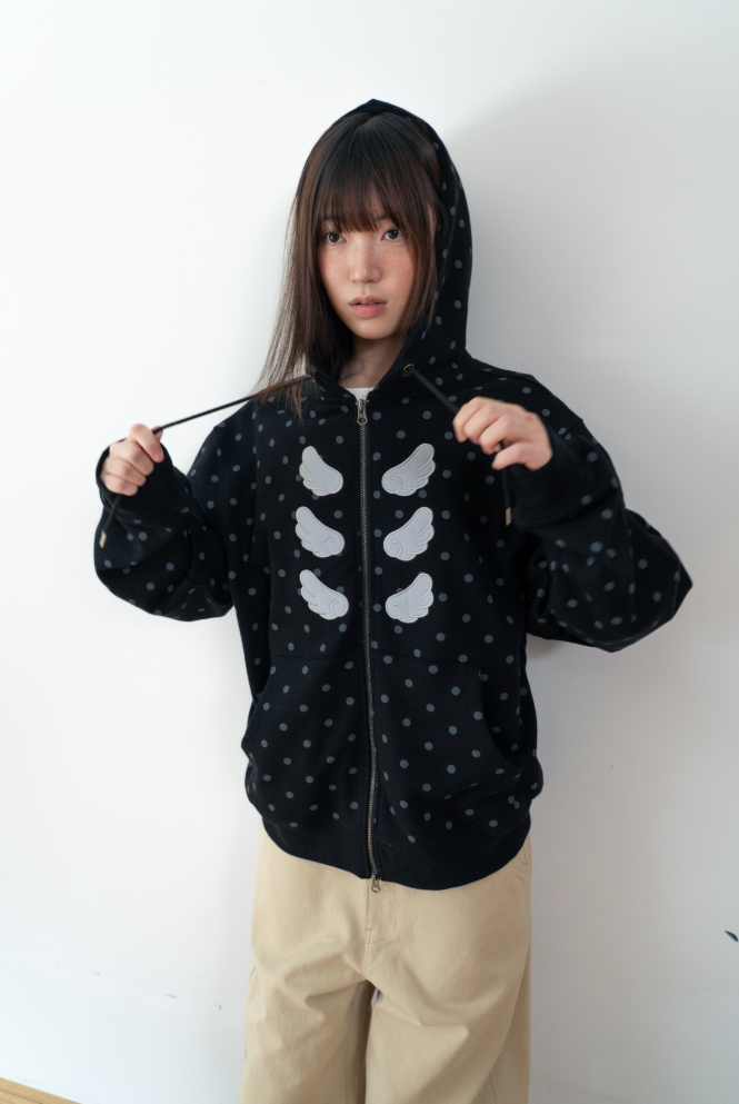 BAUF 天使之翼 圓點 連帽 外套