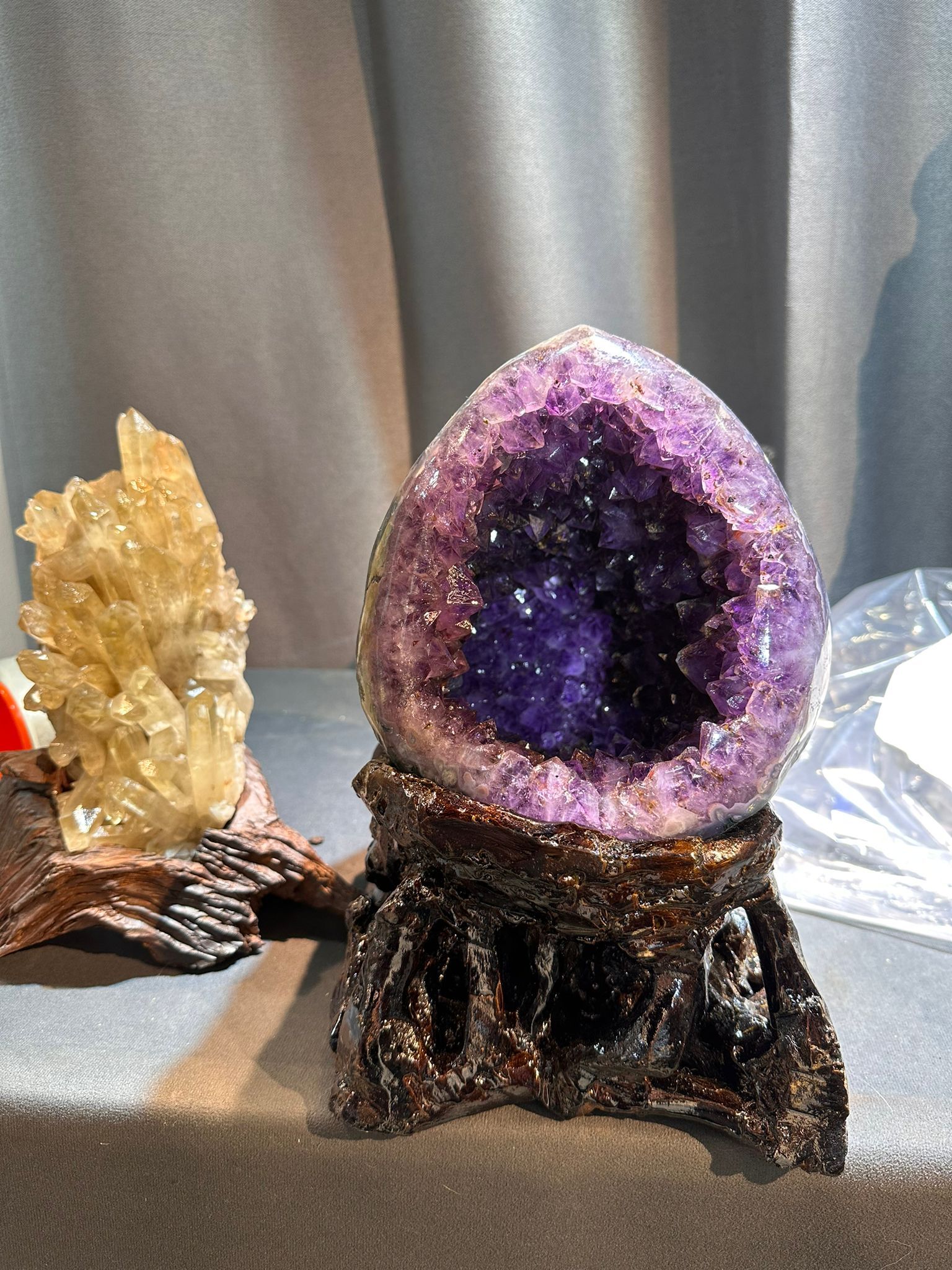 黃水晶簇紫鈦水晶洞85折優惠