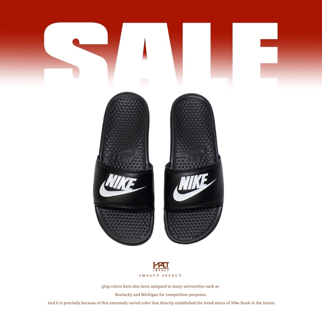 【清倉優惠】NIKE BENASSI JDI 拖鞋 休閒 經典 黑  男女款 343880-090