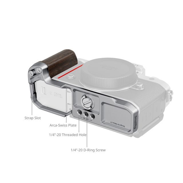 SmallRig Nikon Zf L型木質手柄 (銀色)