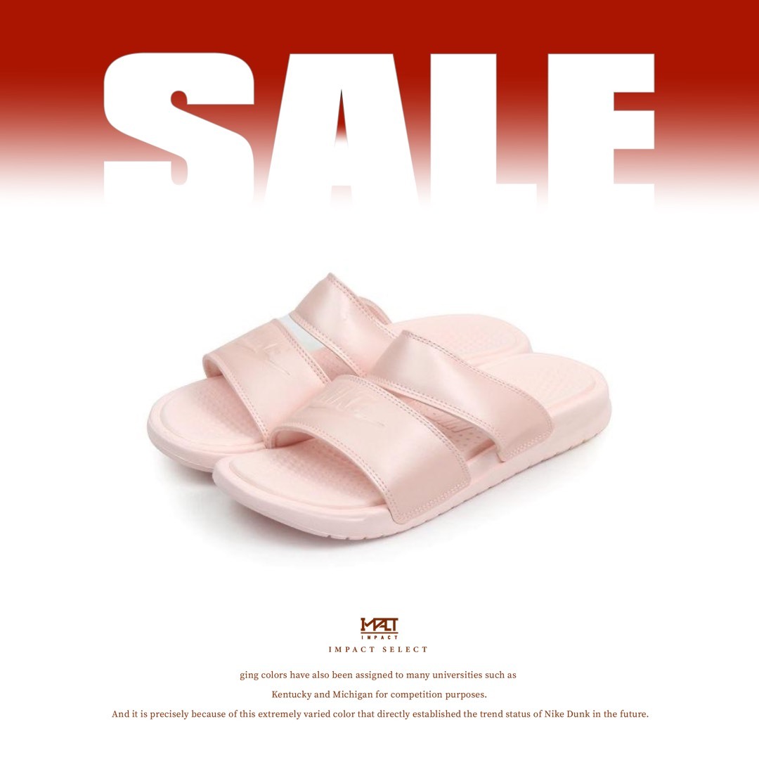 【清倉優惠】NIKE BENASSI DUO ULTRA SLIDE 拖鞋 雙帶 粉 女鞋款 819717-605