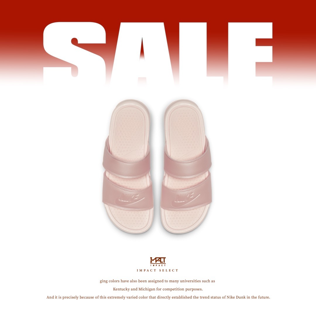 【清倉優惠】NIKE BENASSI DUO ULTRA SLIDE 拖鞋 雙帶 粉 女鞋款 819717-605