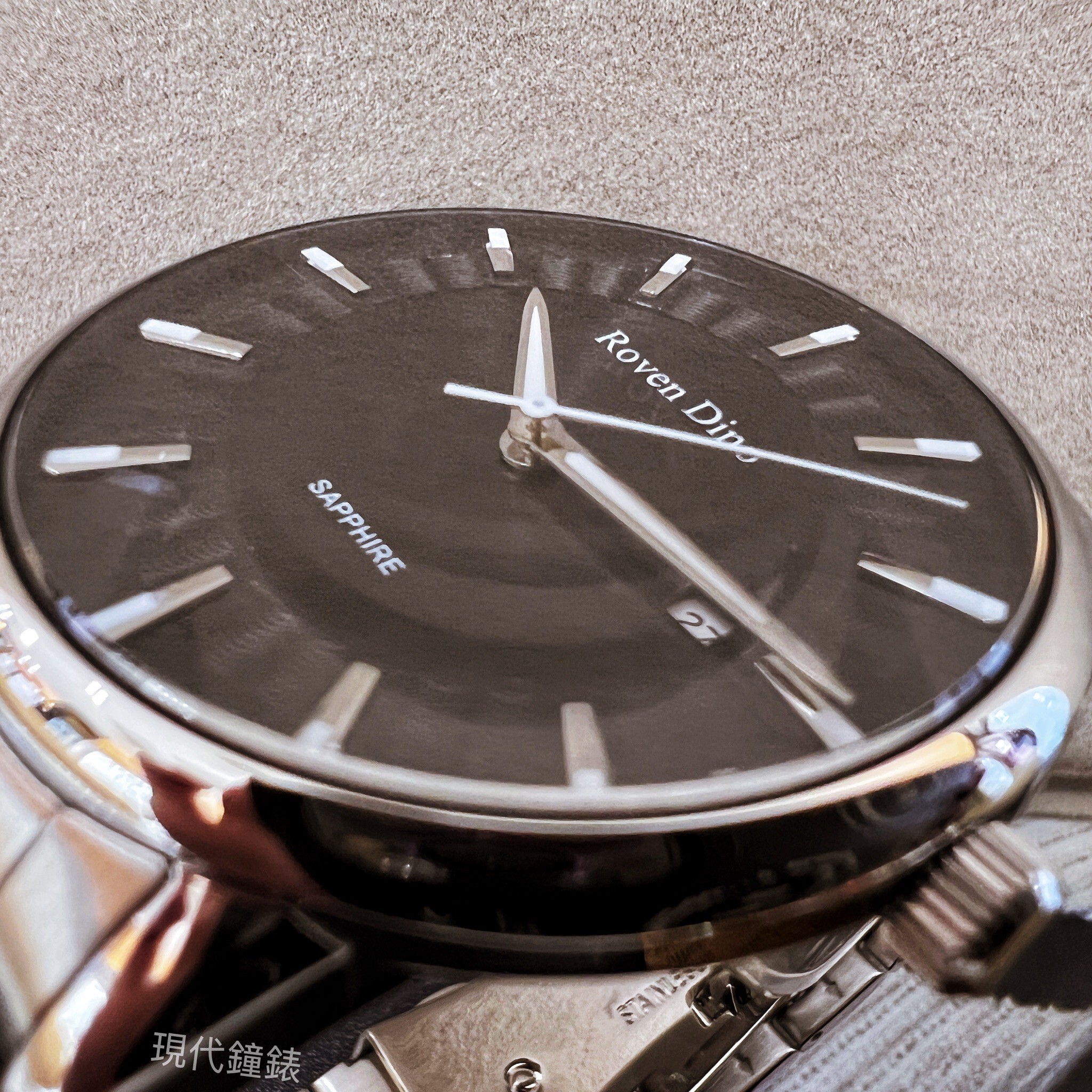 【Roven Dino羅梵迪諾】精緻波紋時尚腕錶RD6119S-B 42mm/30mm 現代鐘錶