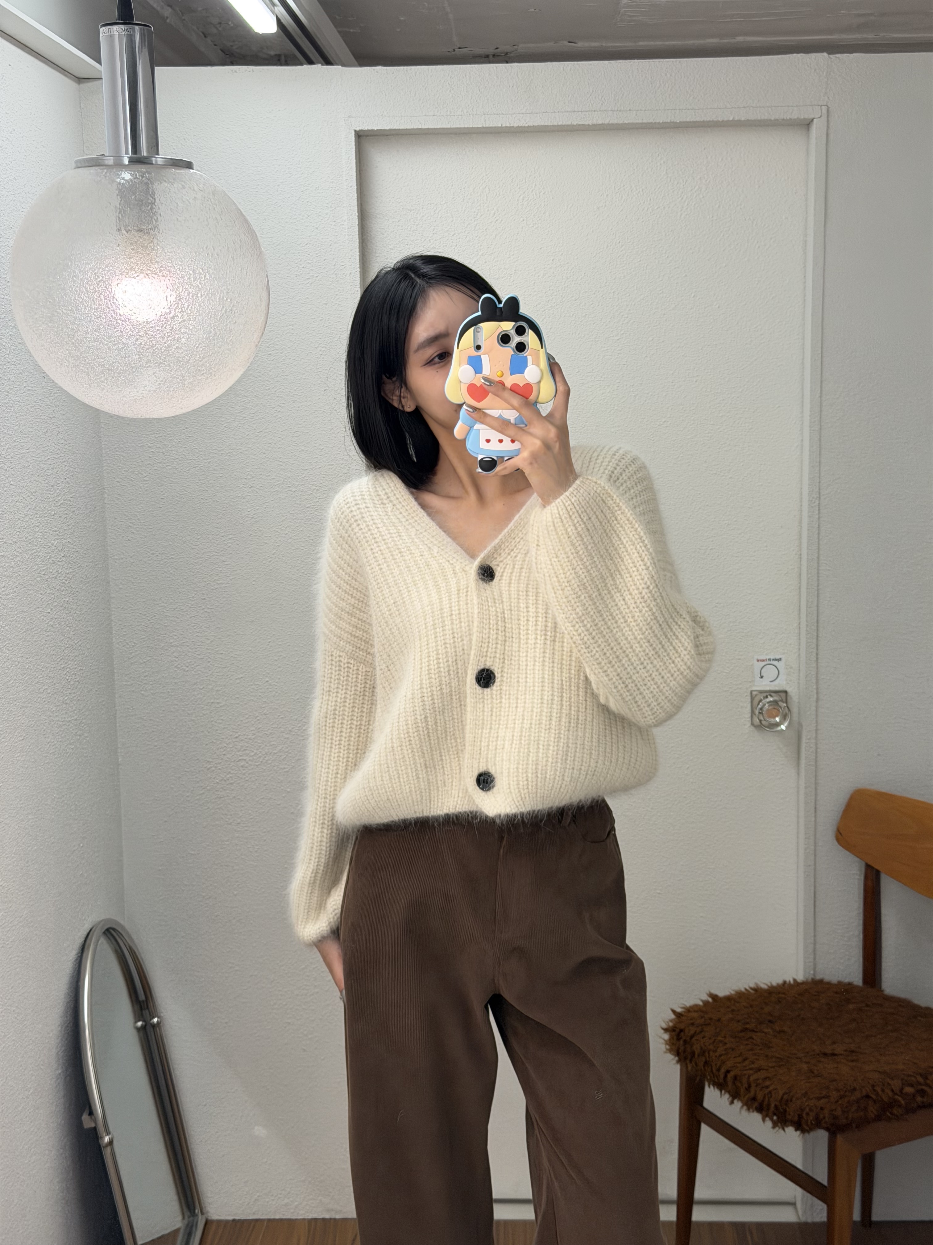 [AMIDI] ANGORA KNIT CARDIGAN