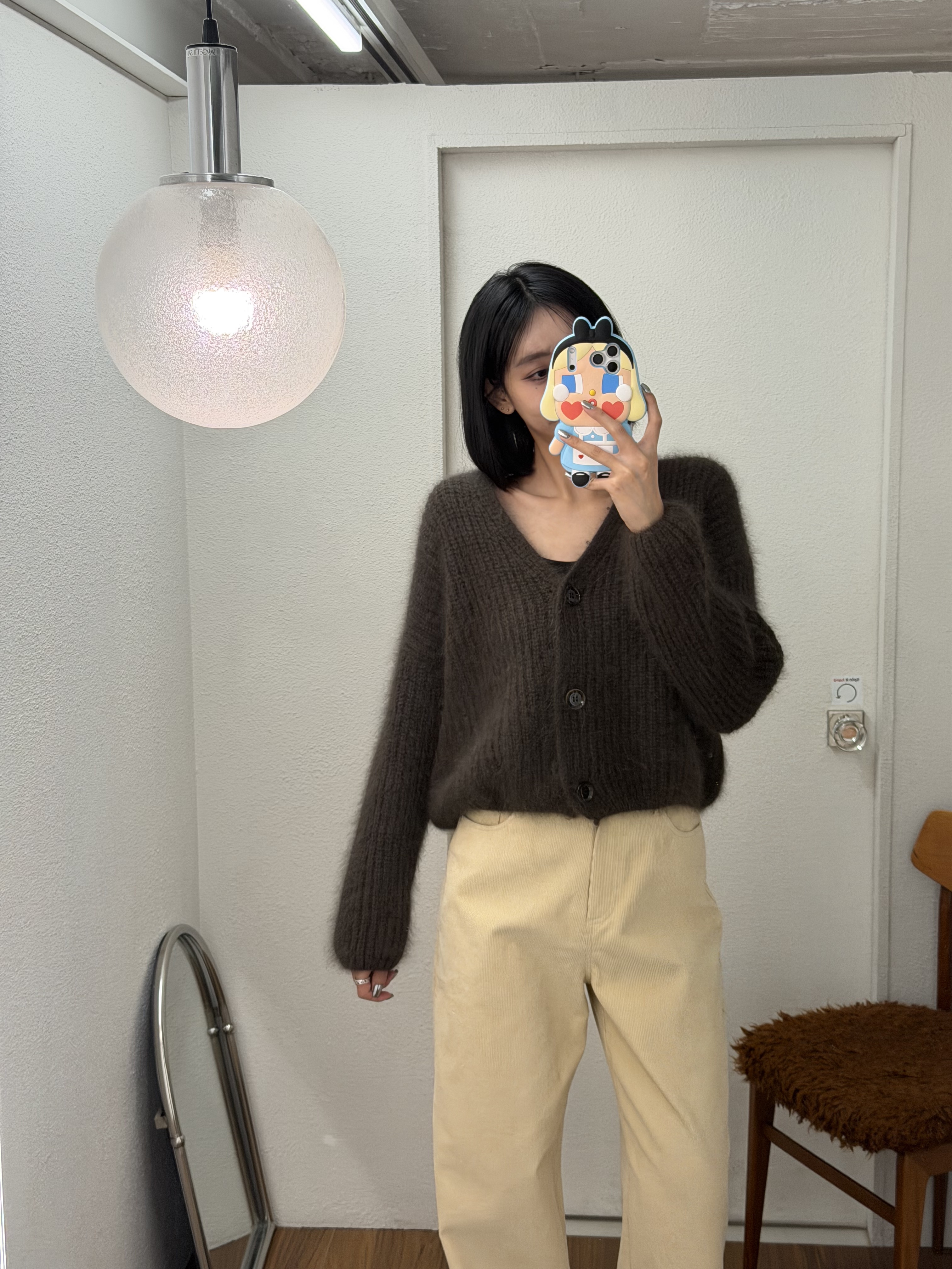 [AMIDI] ANGORA KNIT CARDIGAN