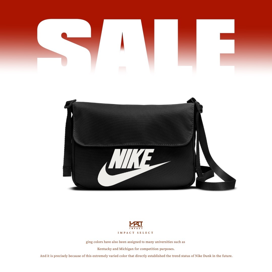 【清倉優惠】NIKE 斜背包 小包 黑 CW9300-010