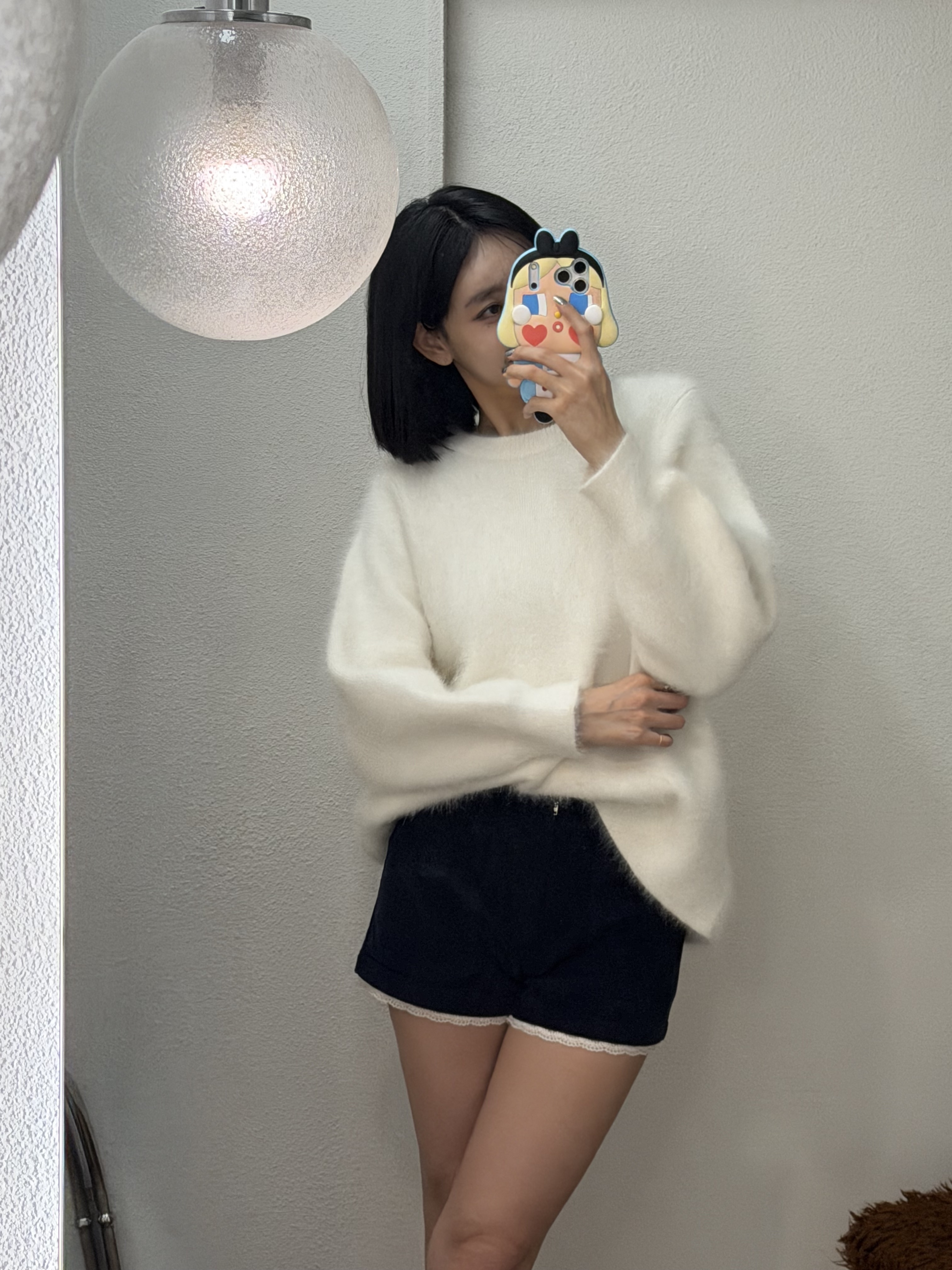 [AMIDI] ANGORA KNIT TOP